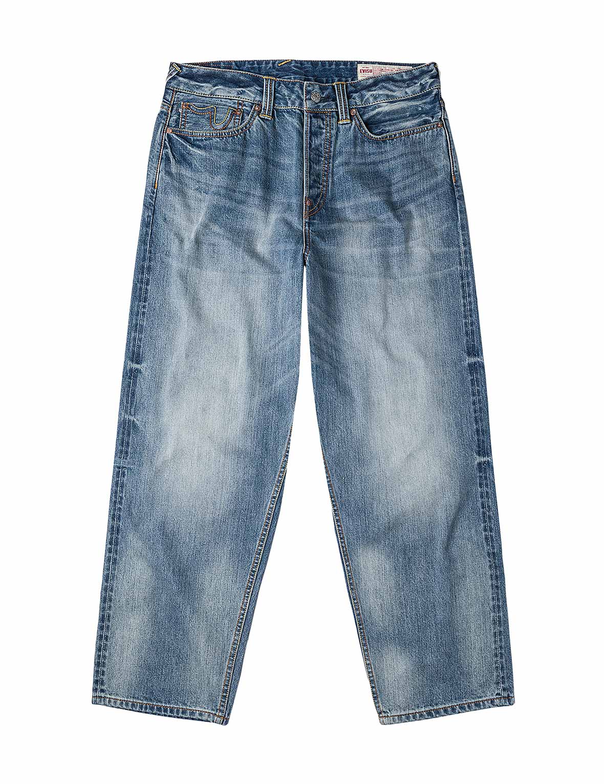Ecru Daicock Print Loose Fit Jeans #2038