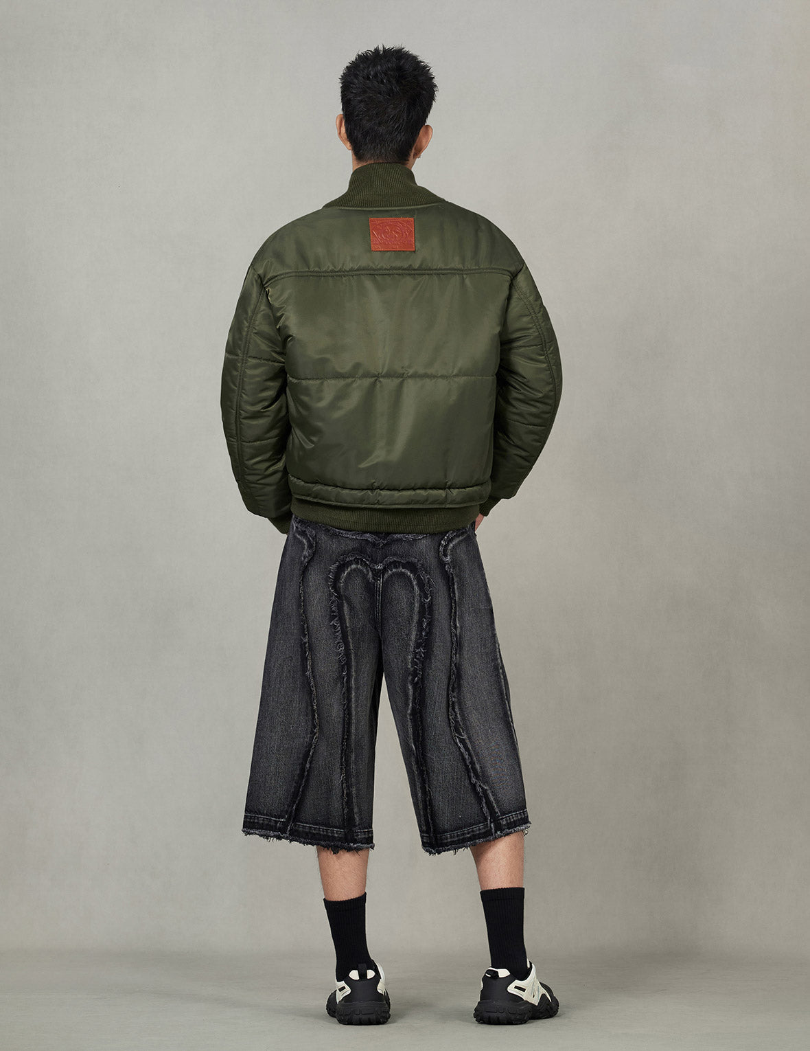 Logo Embroidery Fashion Fit Bomber Jacket