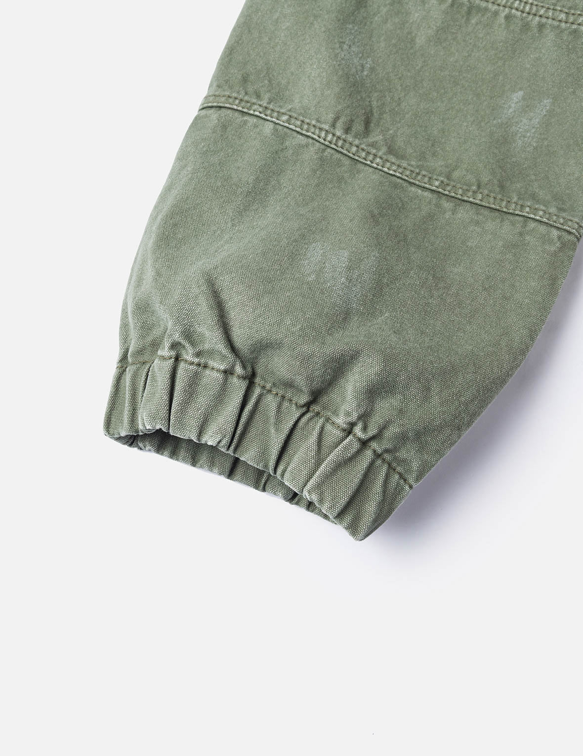 Dual Seagull Print Loose Fit Washed Woven Cargo Joggers