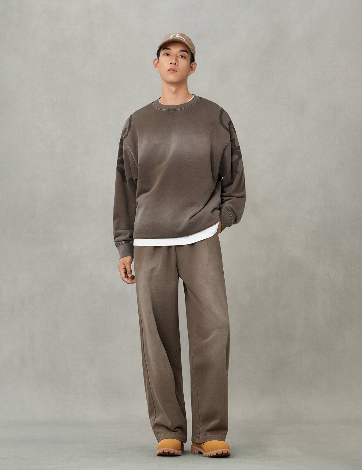 Washed Daicock Print Fashion Fit Sweatpants