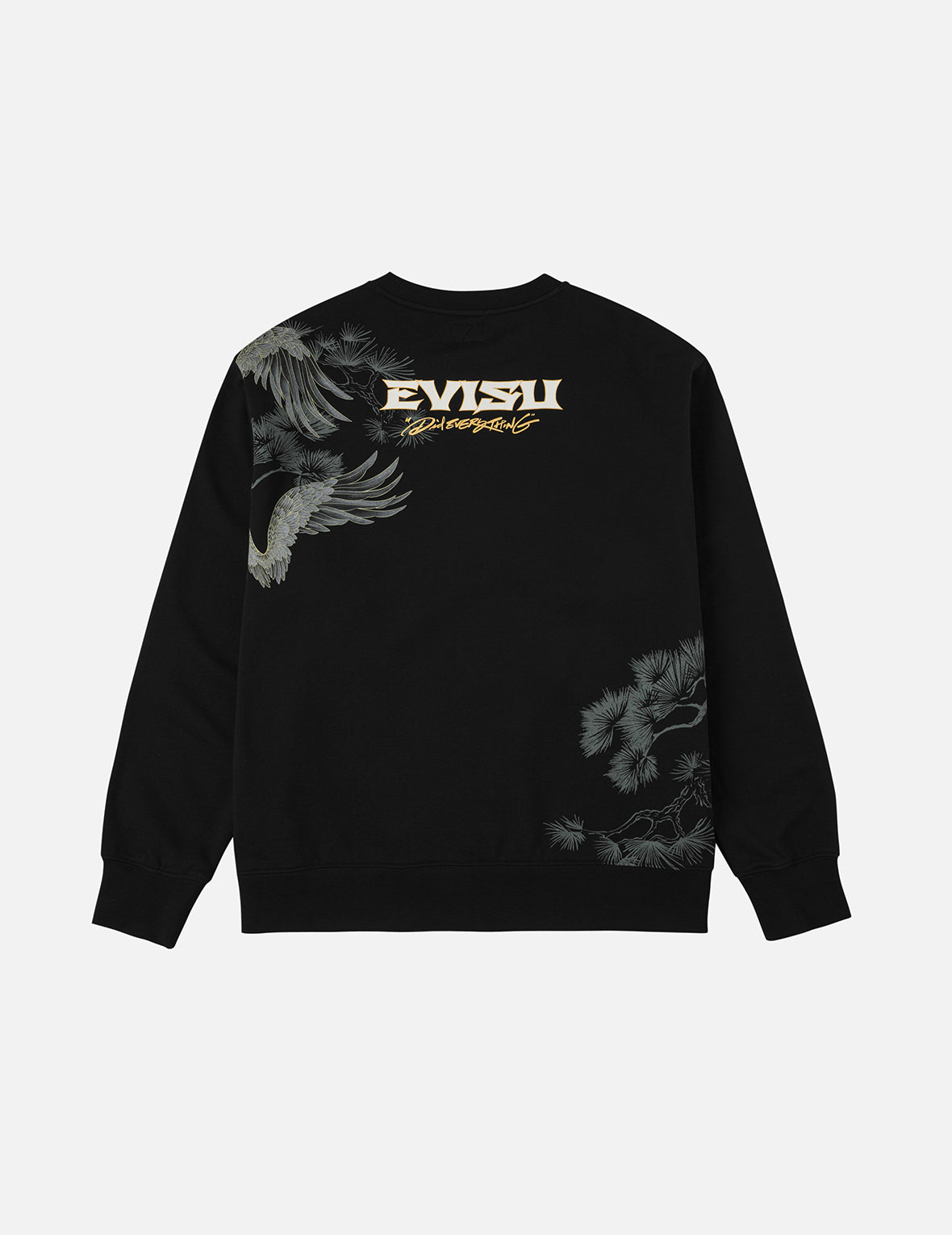 Grateful Crane Foil Print Relax Fit Sweatshirt