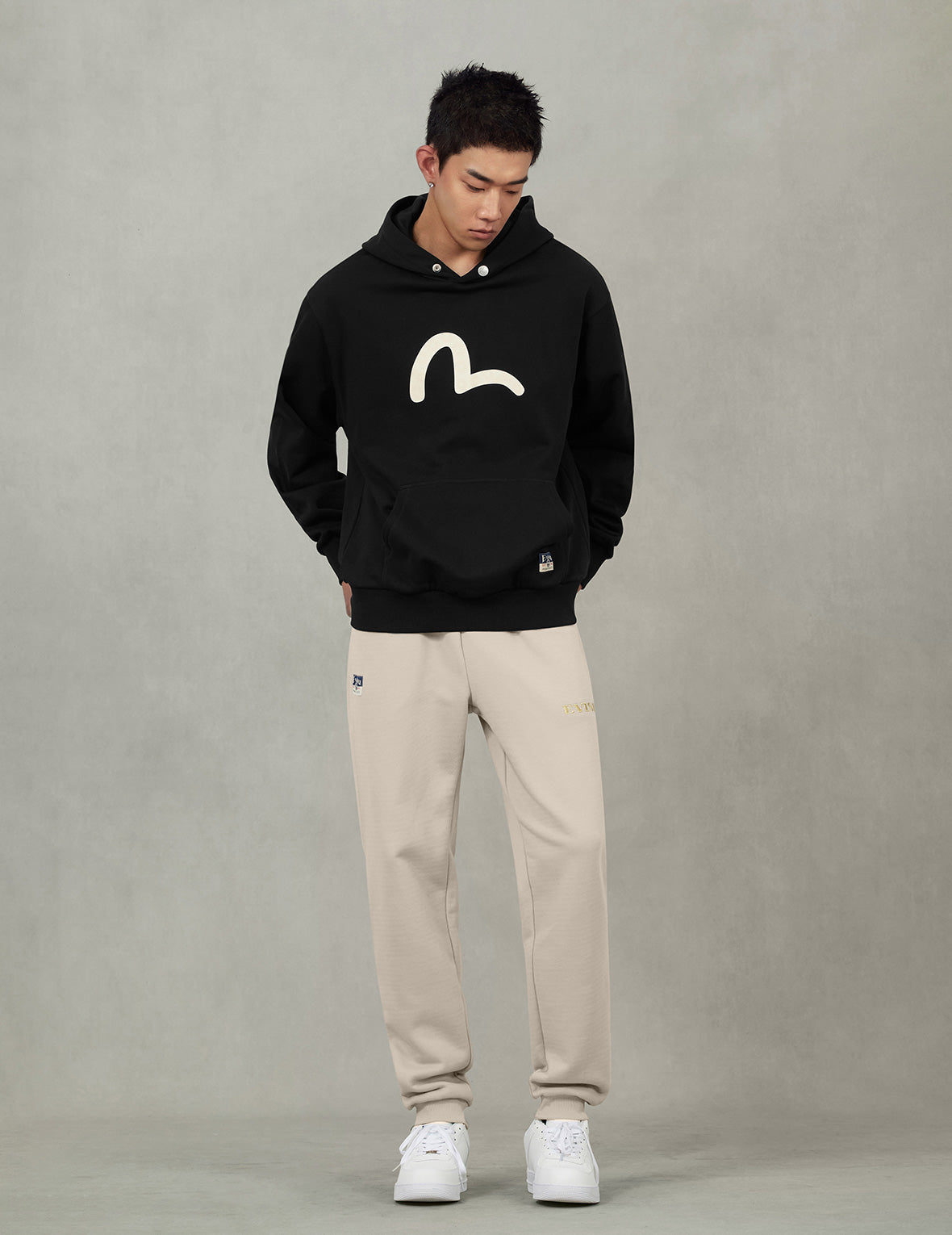 Seagull Print Relax Fit Hoodie