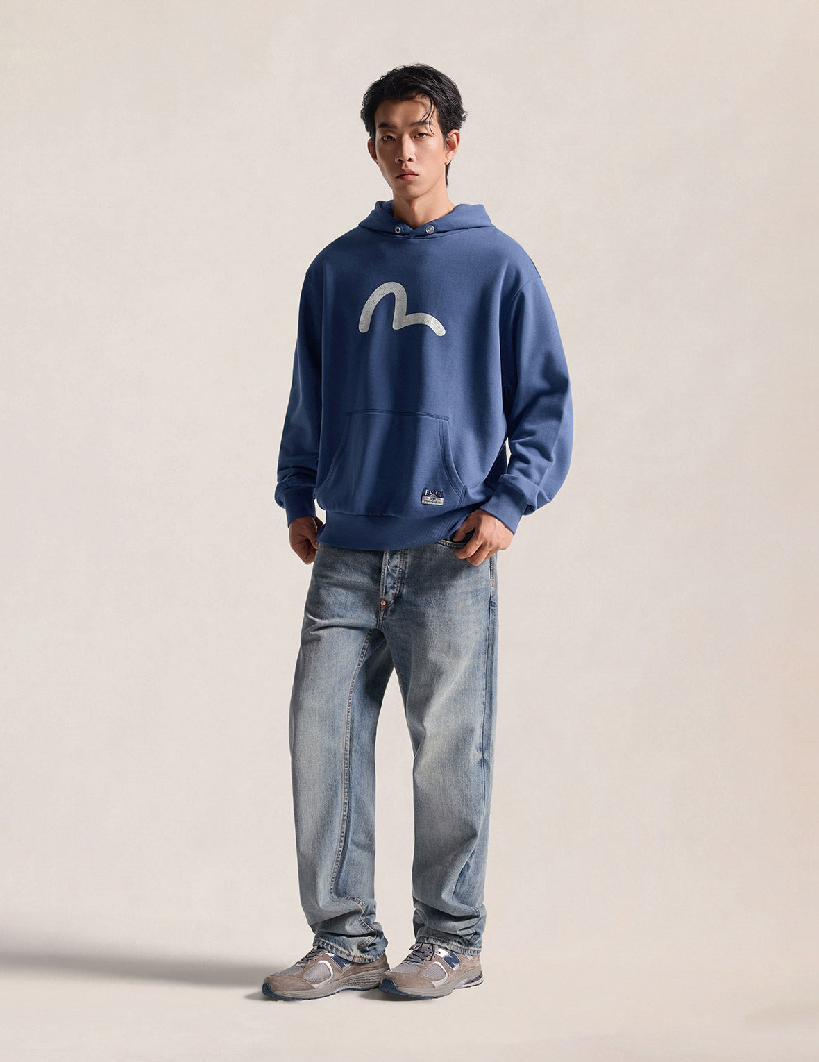 Seagull Print Relax Fit Hoodie