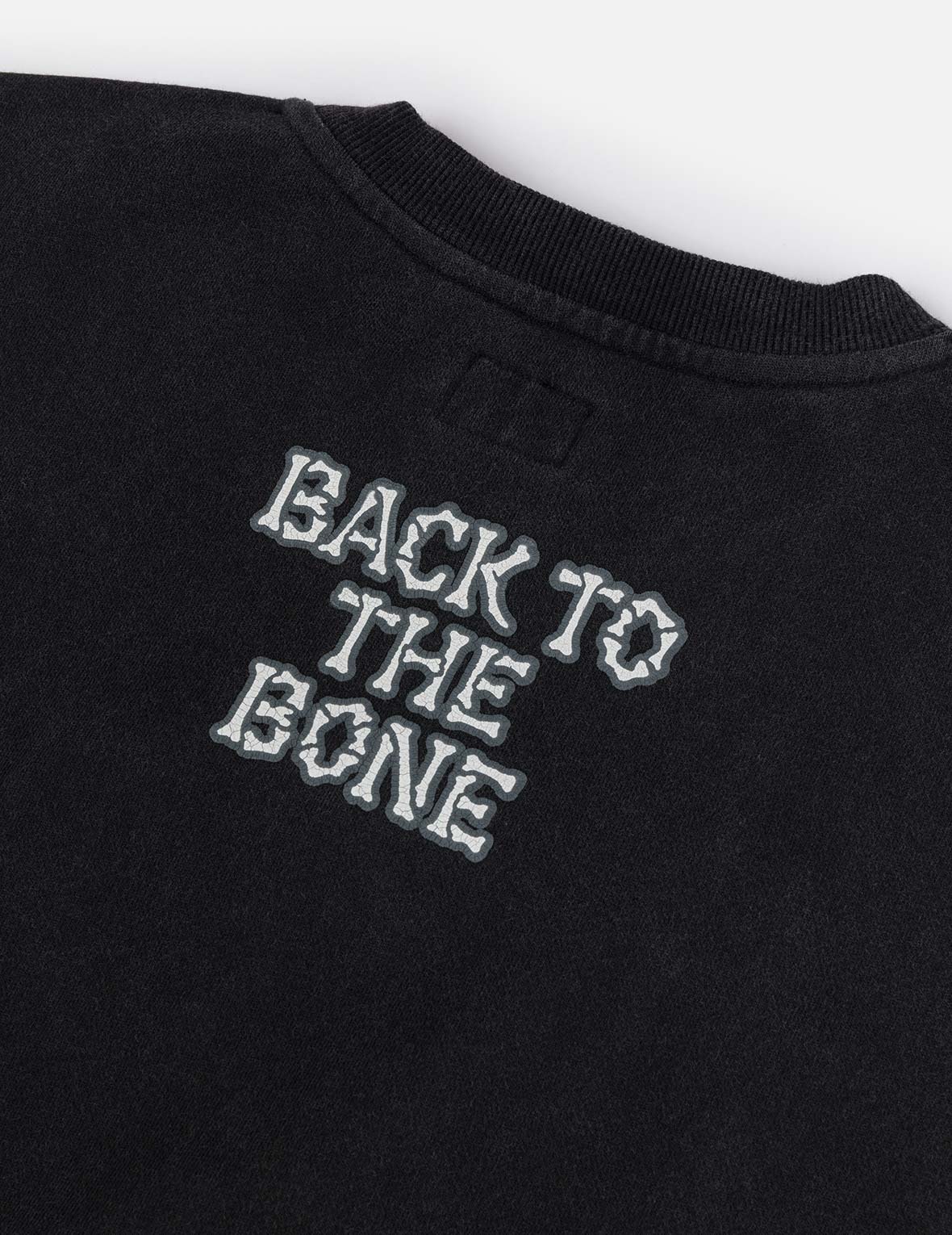 "Back to Bone" and Skull Print Fashion Fit Sweatshirt
