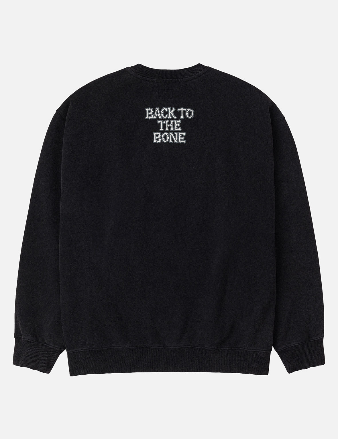 "Back to Bone" and Skull Print Fashion Fit Sweatshirt