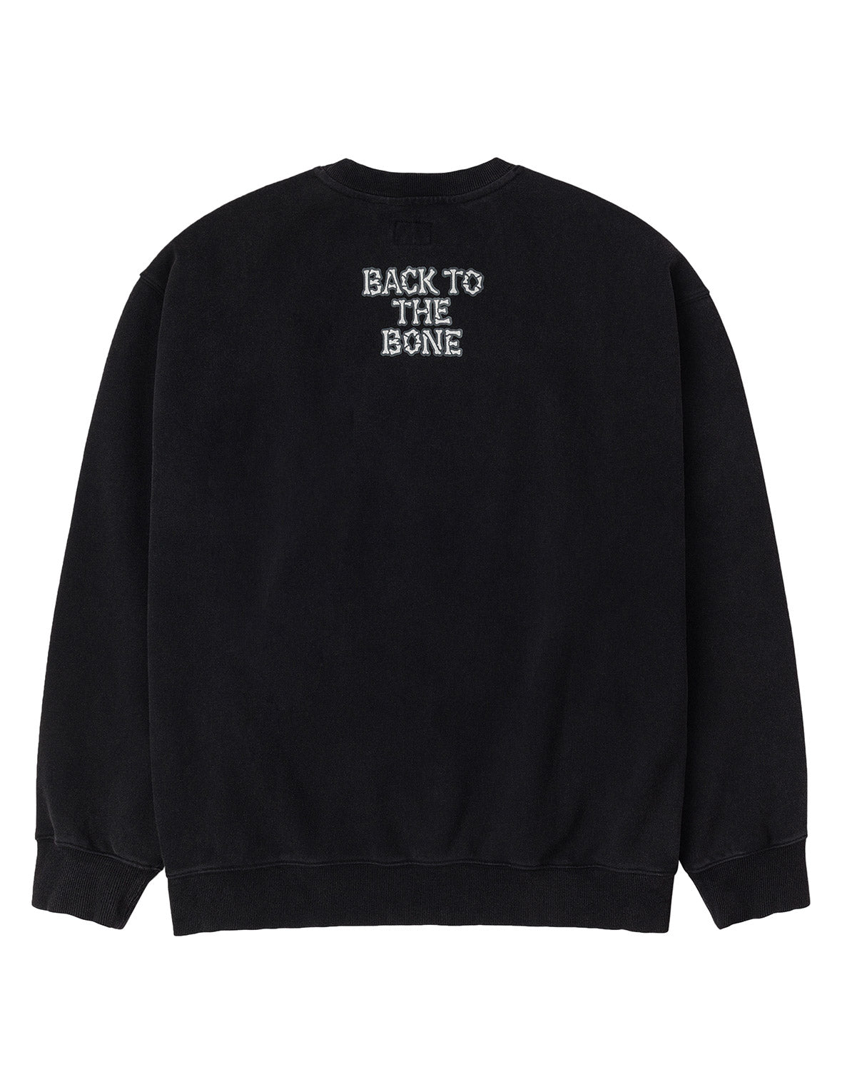"Back to Bone" and Skull Print Fashion Fit Sweatshirt