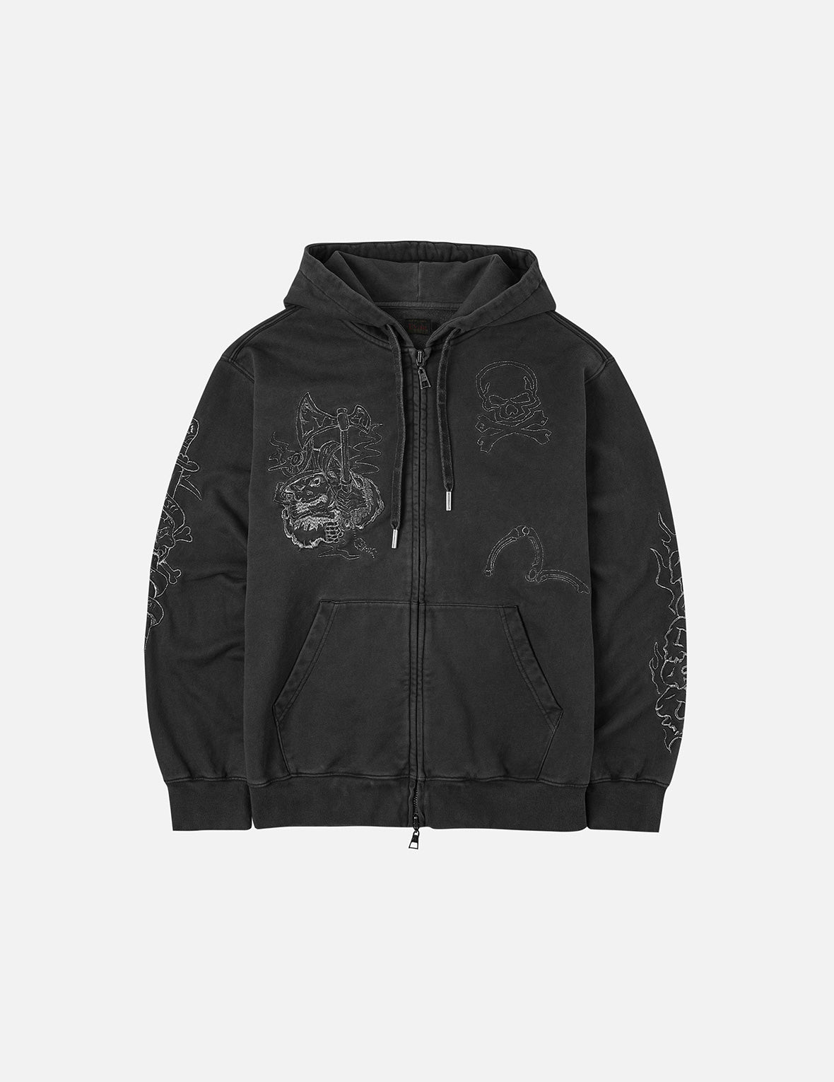 Tattoo Styles Embroidery Oversized Hoodie Jacket