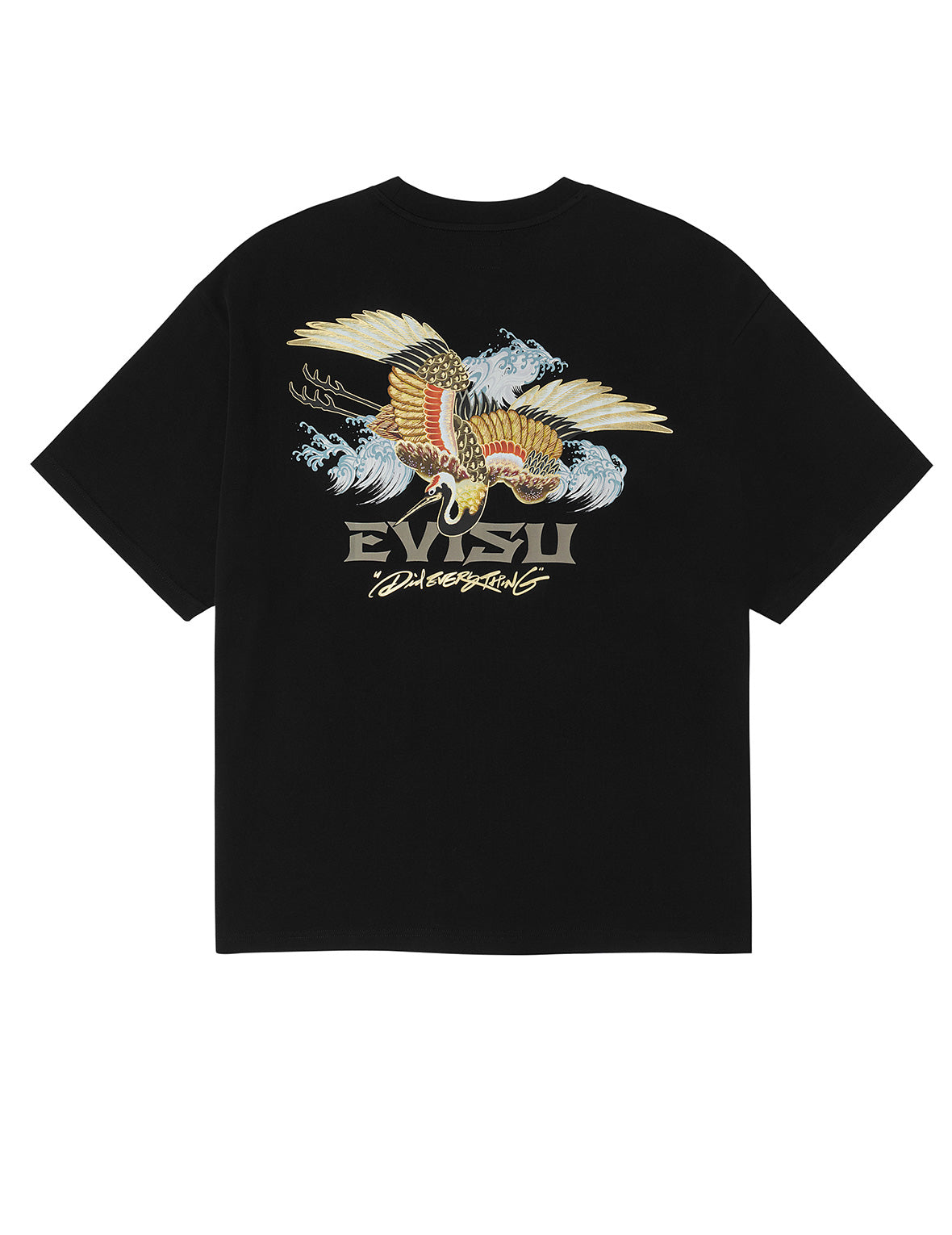 Crane and Logo Print Loose Fit T-shirt