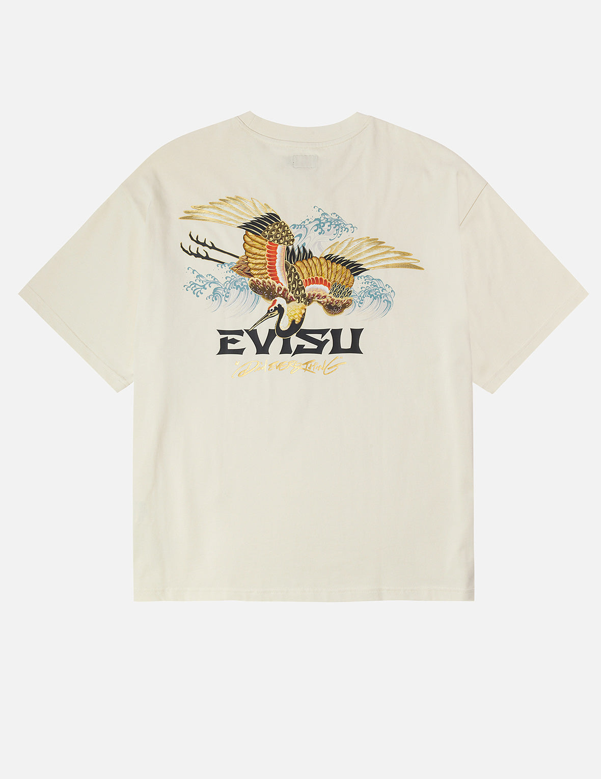 Crane and Logo Print Loose Fit T-shirt