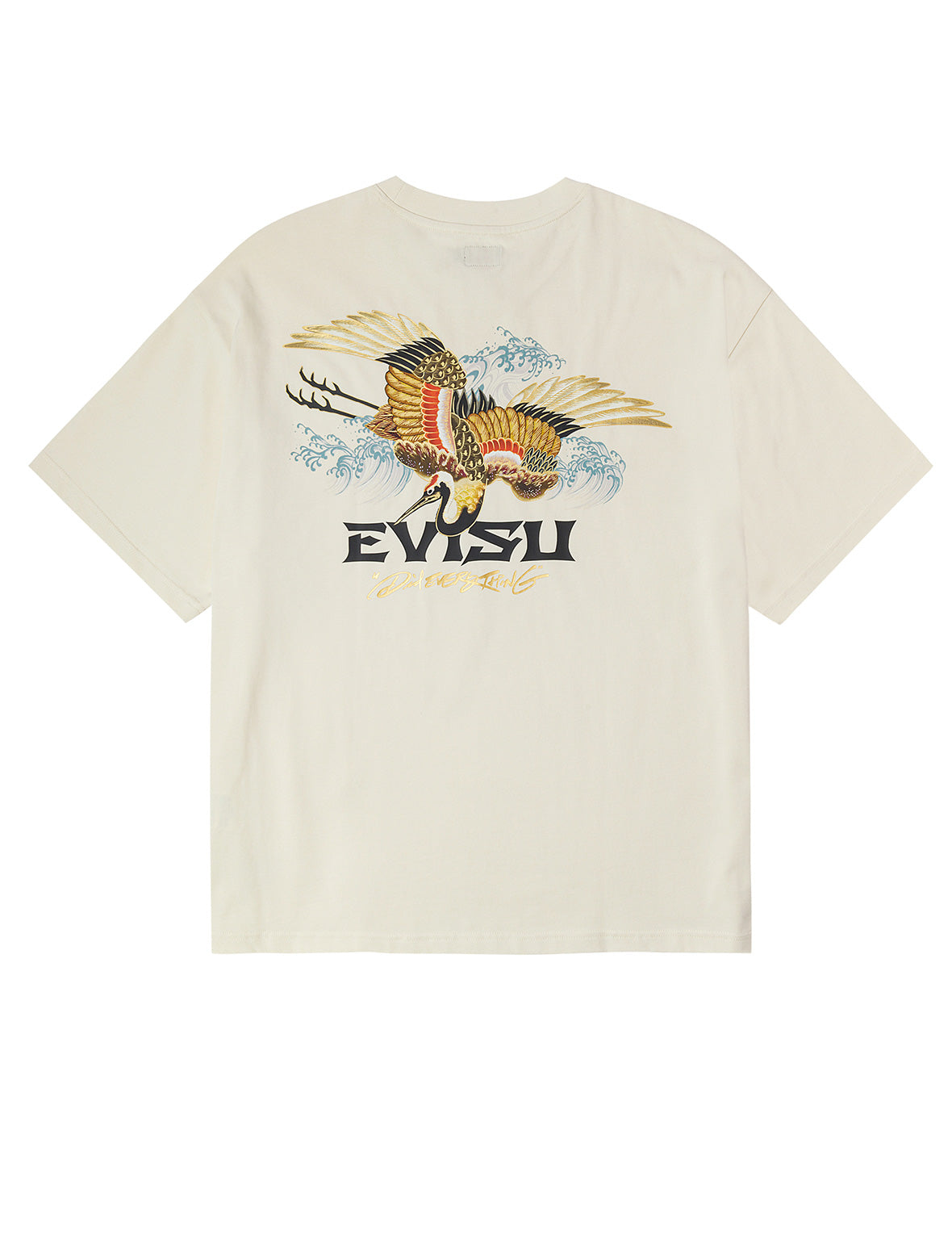 Crane and Logo Print Loose Fit T-shirt