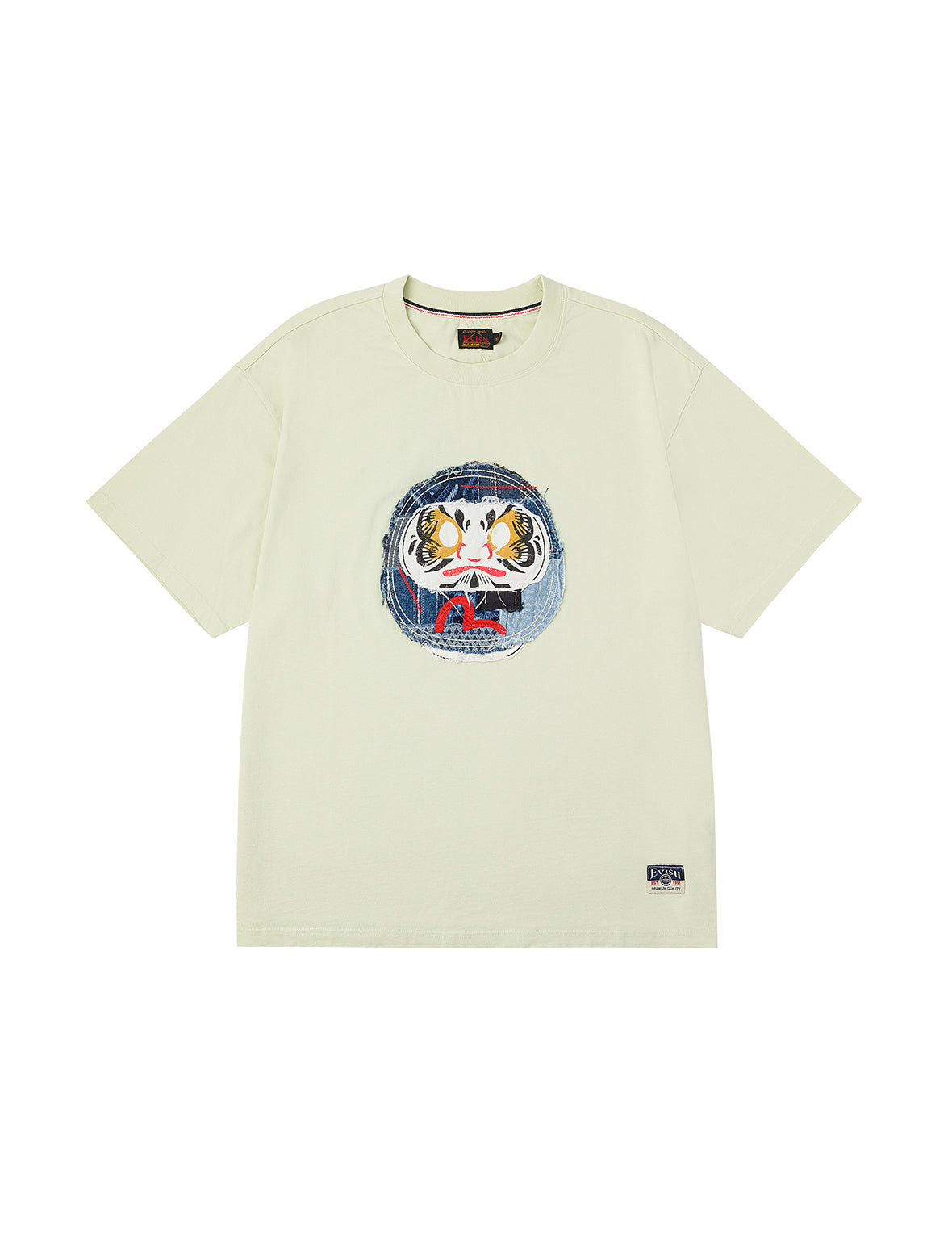 Sashiko Daruma and Seagull Relax Fit T-Shirt