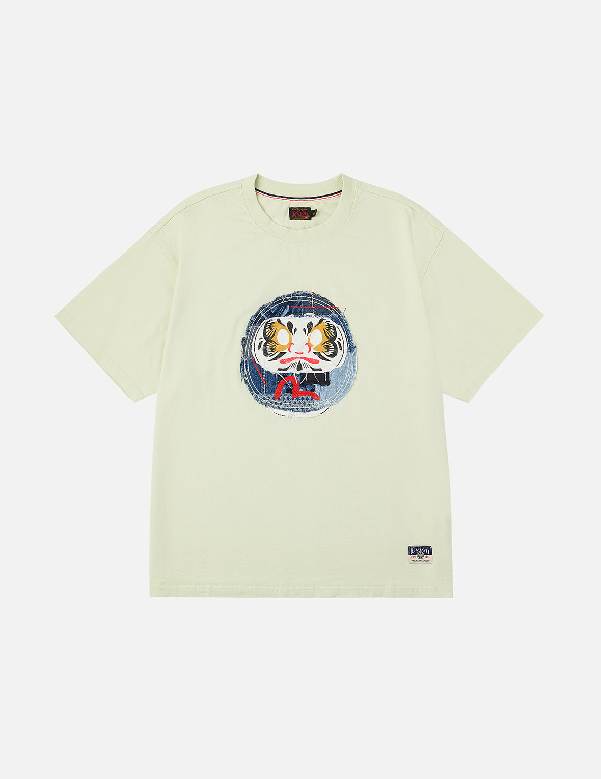 Sashiko Daruma and Seagull Relax Fit T-Shirt