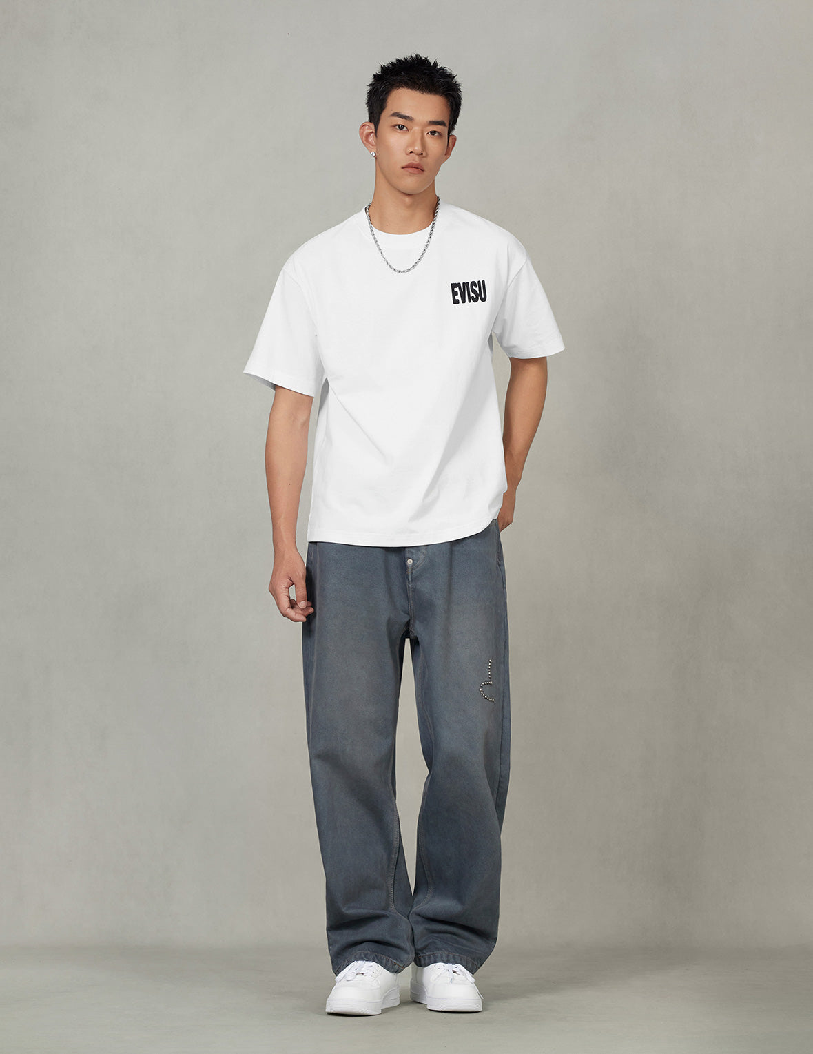 Graffiti-style Daicock Print Relax Fit T-shirt