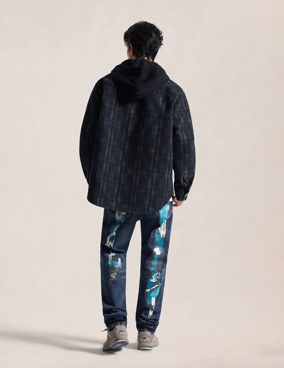 Needle Punch Checked Utility Parka