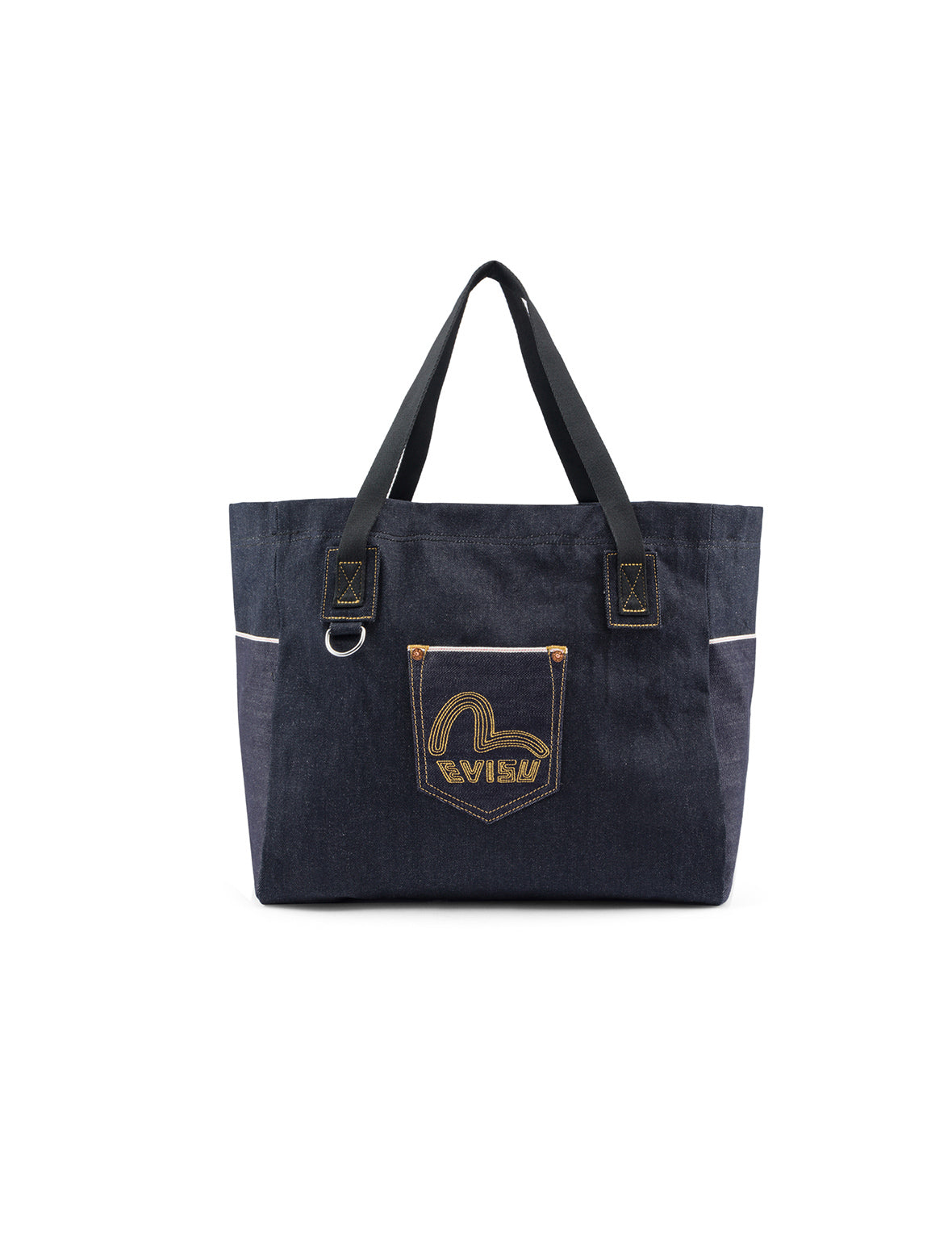 Seagull Embroidery Denim Tote Bag