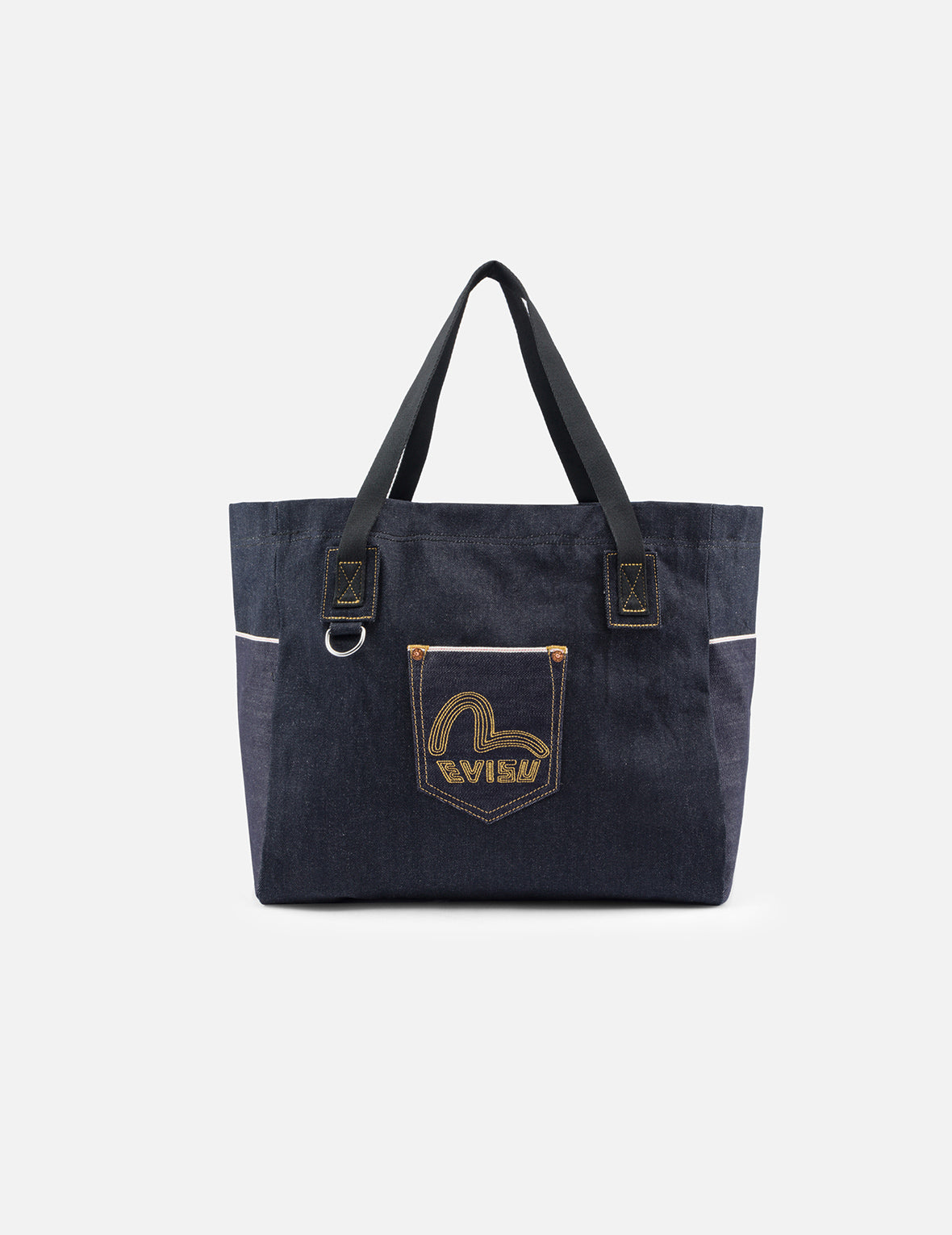Seagull Embroidery Denim Tote Bag