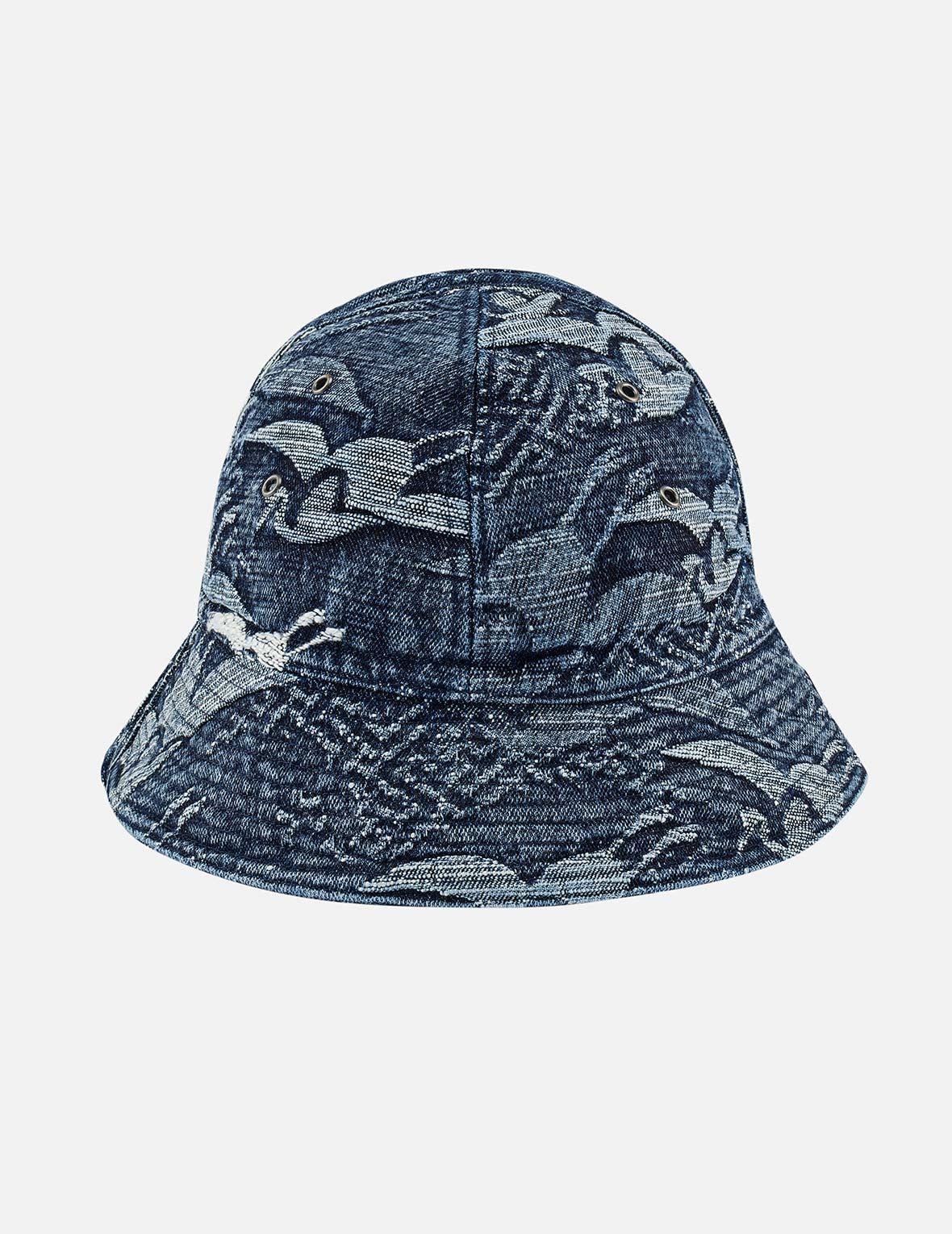 Allover Seagull Crane Jacquard Bucket Hat