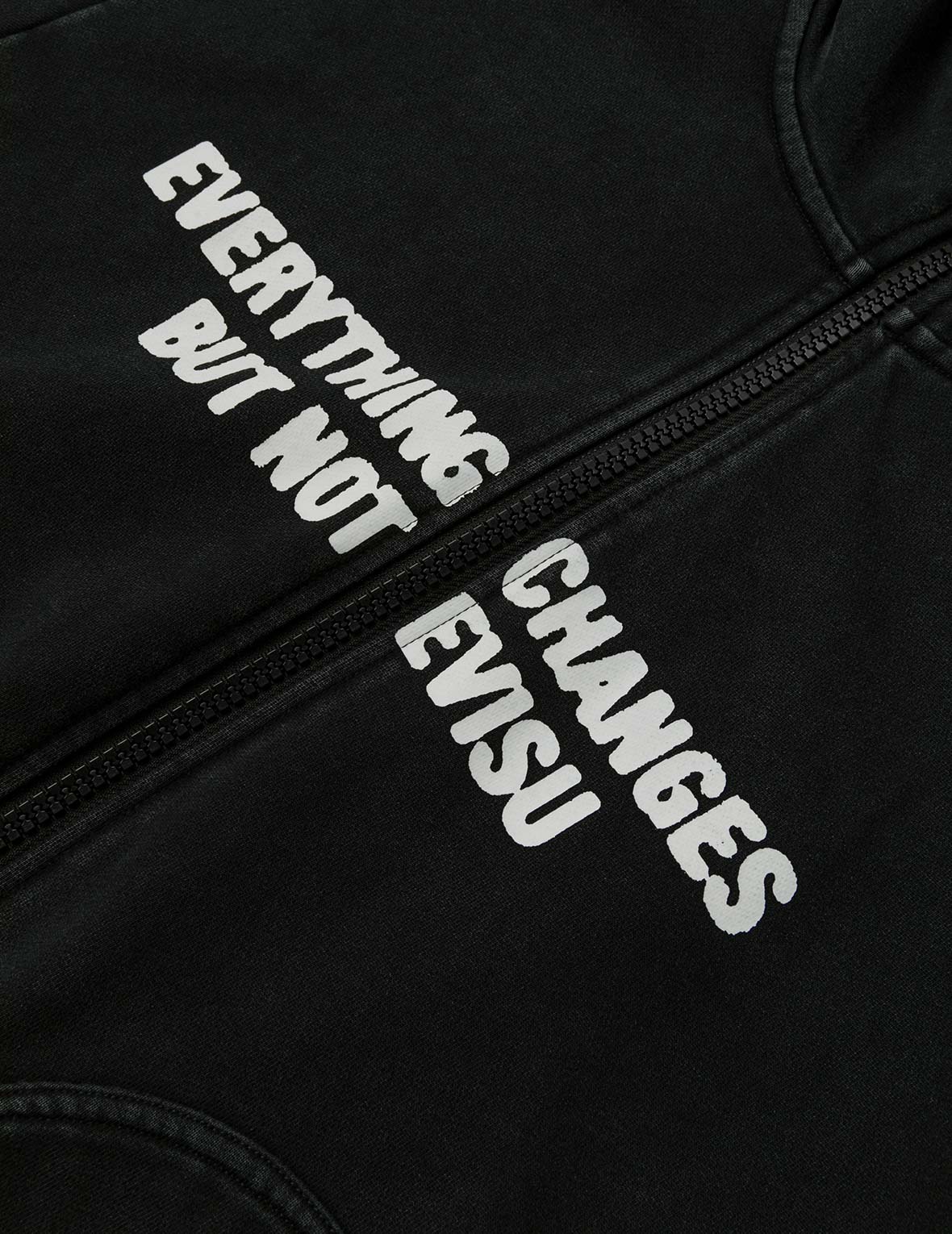 Slogan Print Oversized with Cap Hooded Jacket