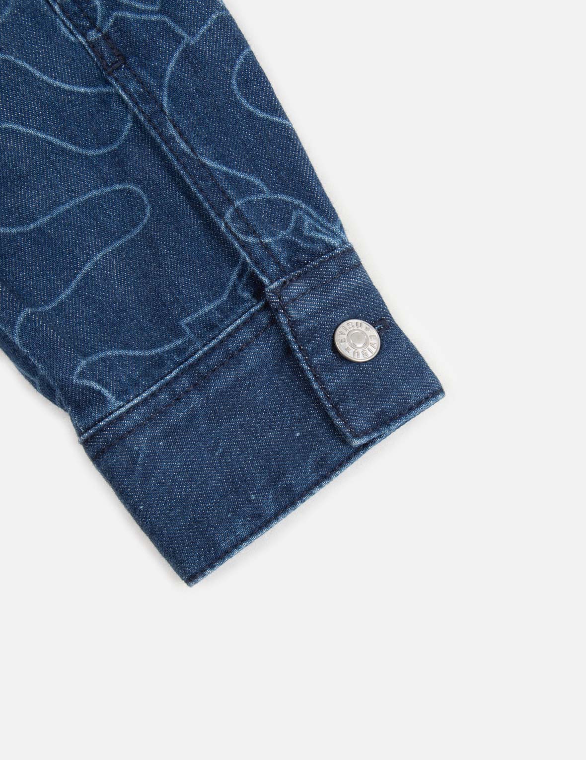 Gradated Laser-print Denim Dress
