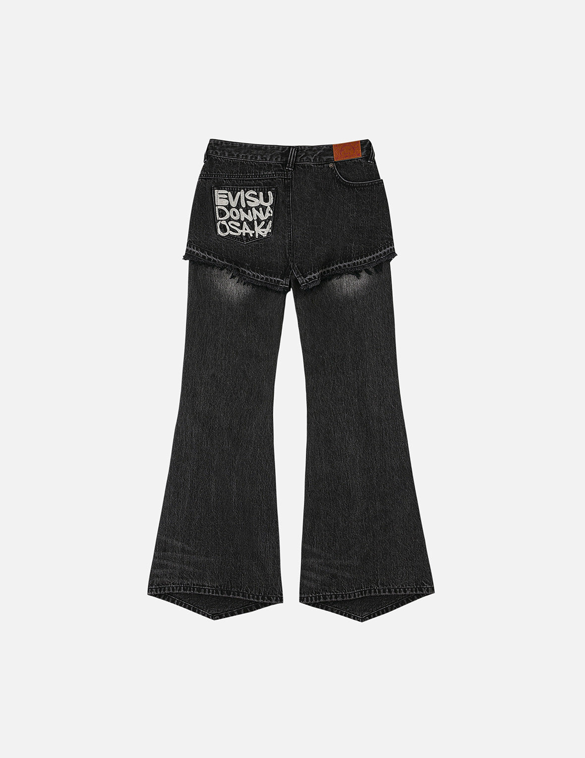 Mottled Seagull and Distressed Fashion Fit Denim Skorts