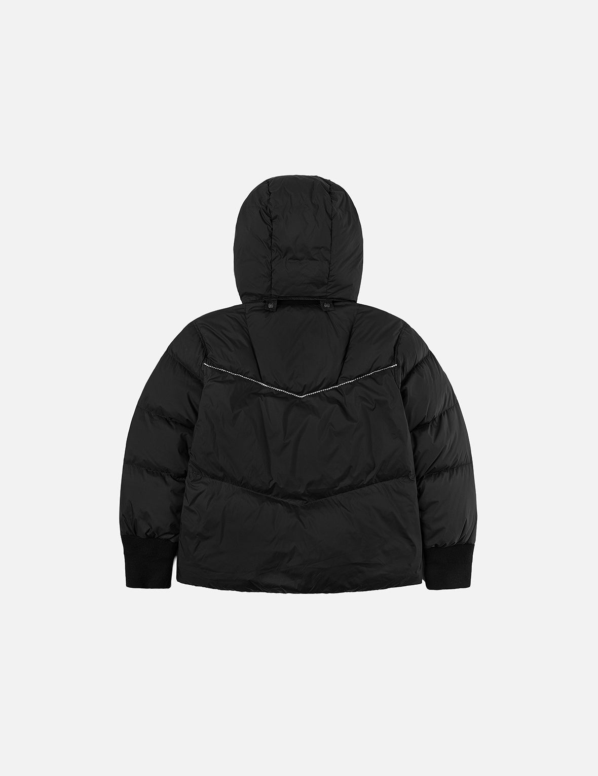 Seagull and Logo Embroidery Fashion Fit Down Jacket with Detachable Hood