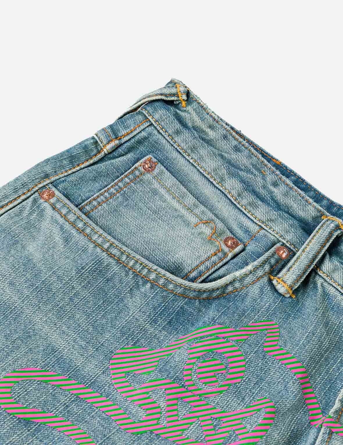 【EXCLUSIVE】EVISU X ICECREAM Daicock Jeans