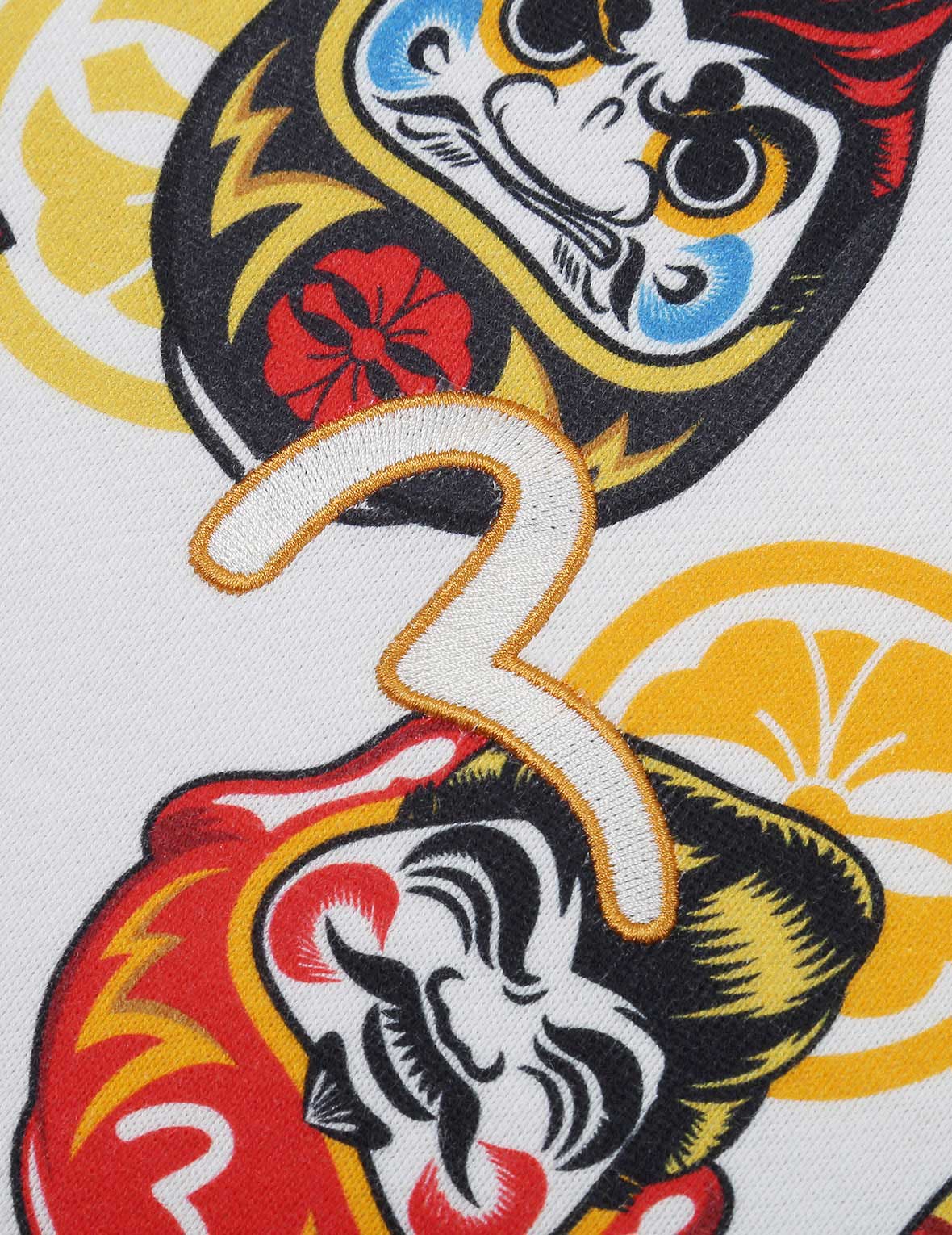 Allover Pompadour Daruma Print Hooded Sweatshirt