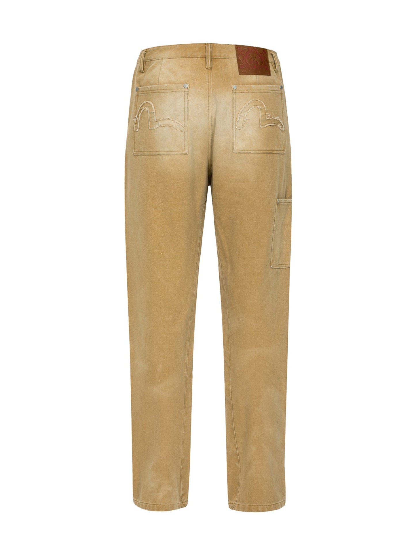 Seagull Appliqué Embroidery Baggy Fit Carpenter pants