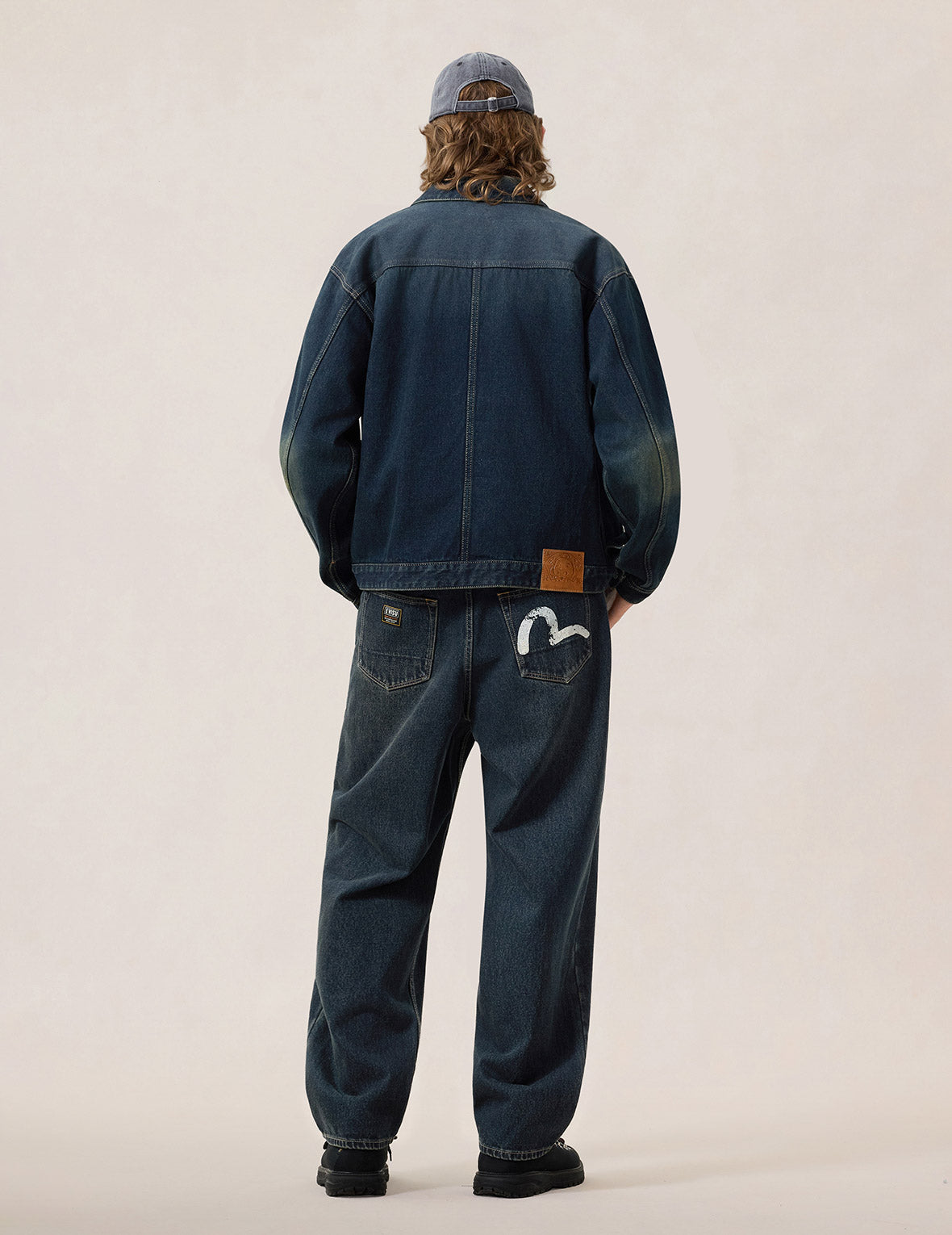 Layered Pocket Denim Worker Jacket