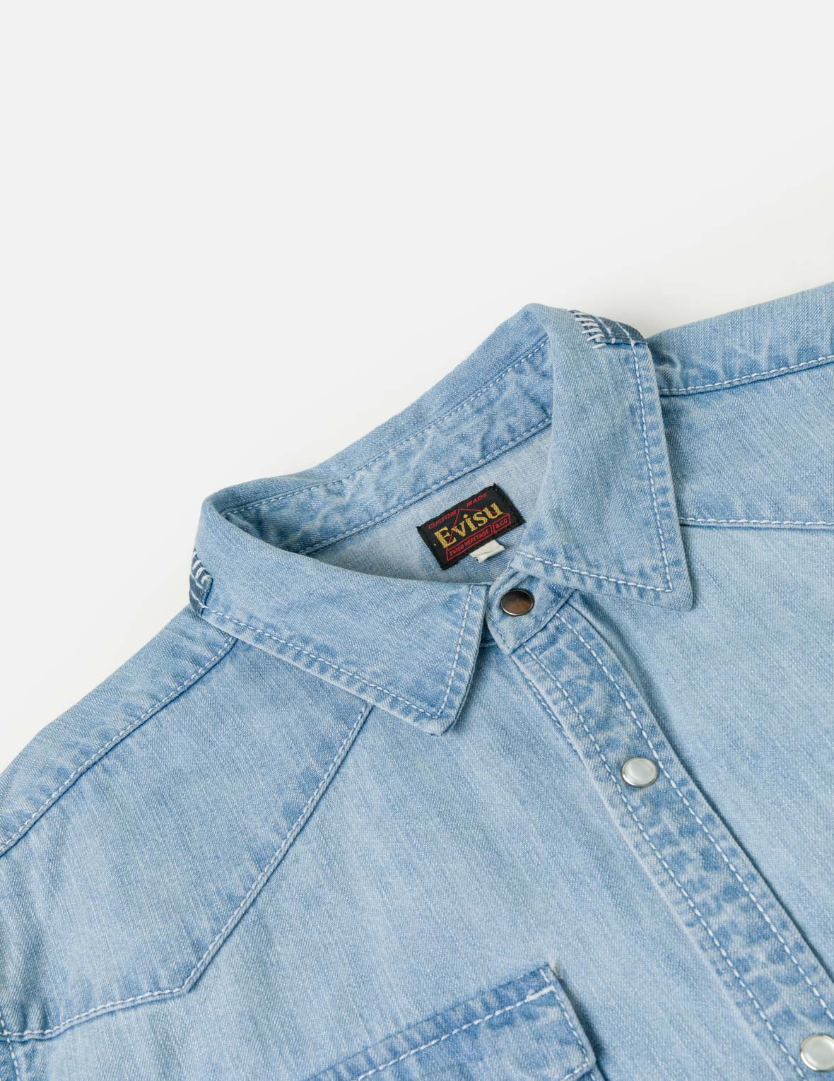 Seagull and Line Embroidery Shirt