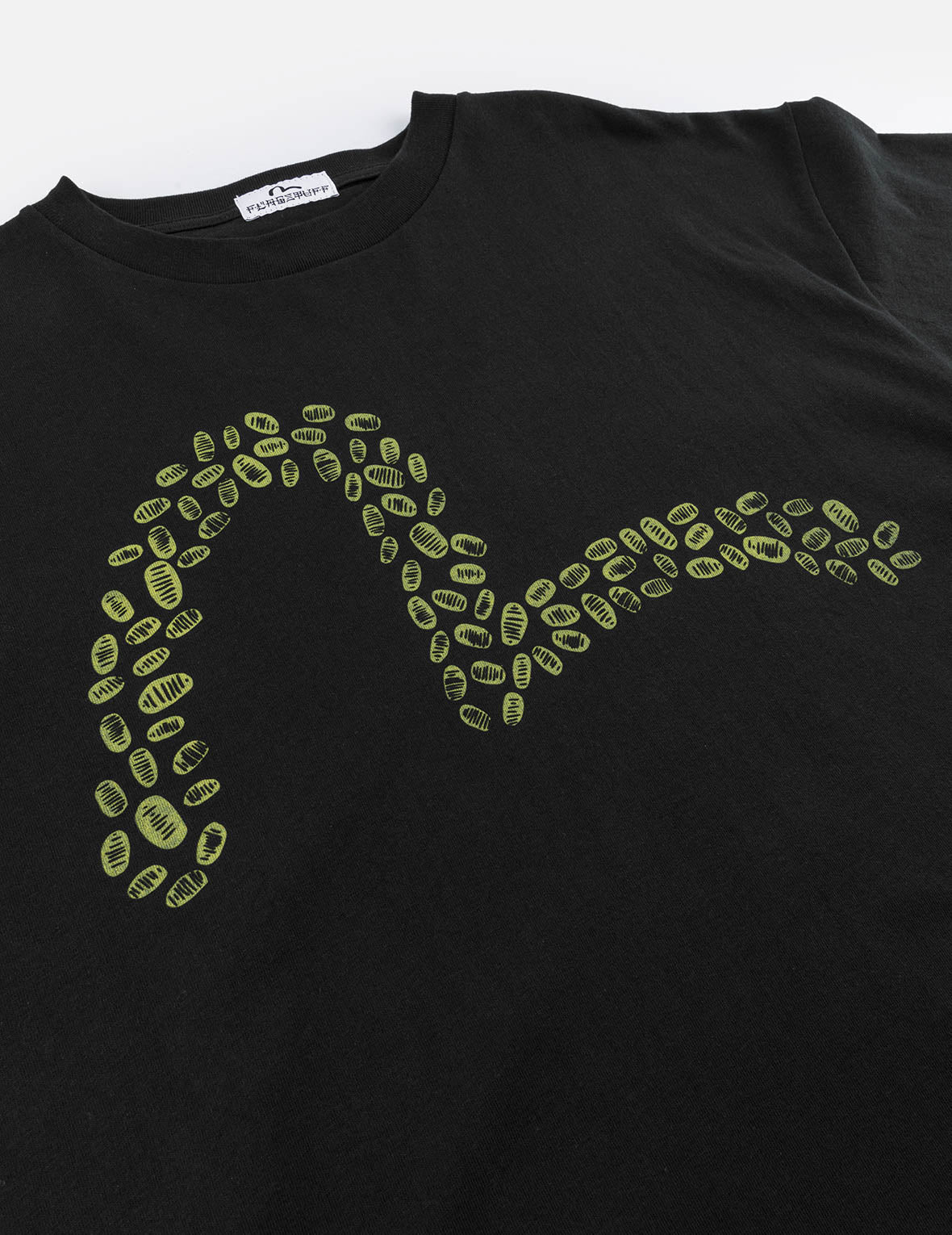 EVISU X F-LAGSTUF-F Shuga and Koban Coin Seagull Print Regular Fit T-shirt - Black