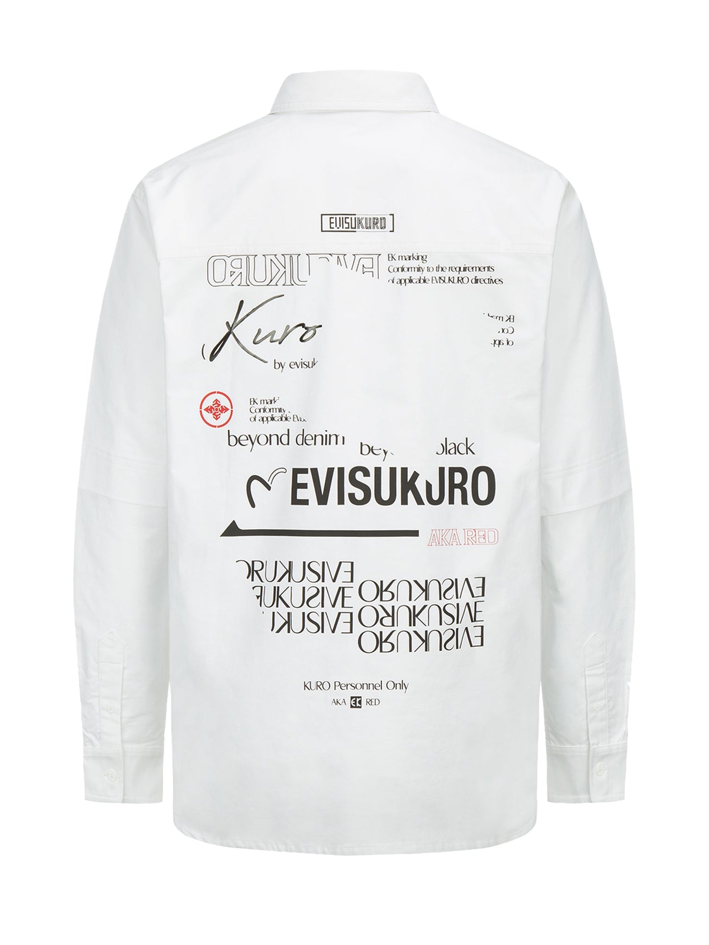 Multi Logo Print Mock 2-in-1 Shirt