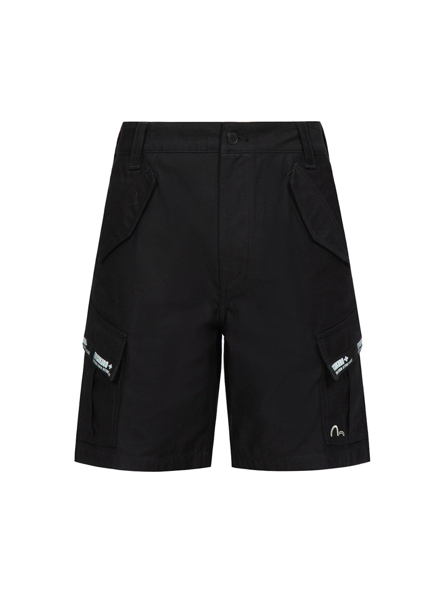 Logo Tape Patching Cargo Shorts