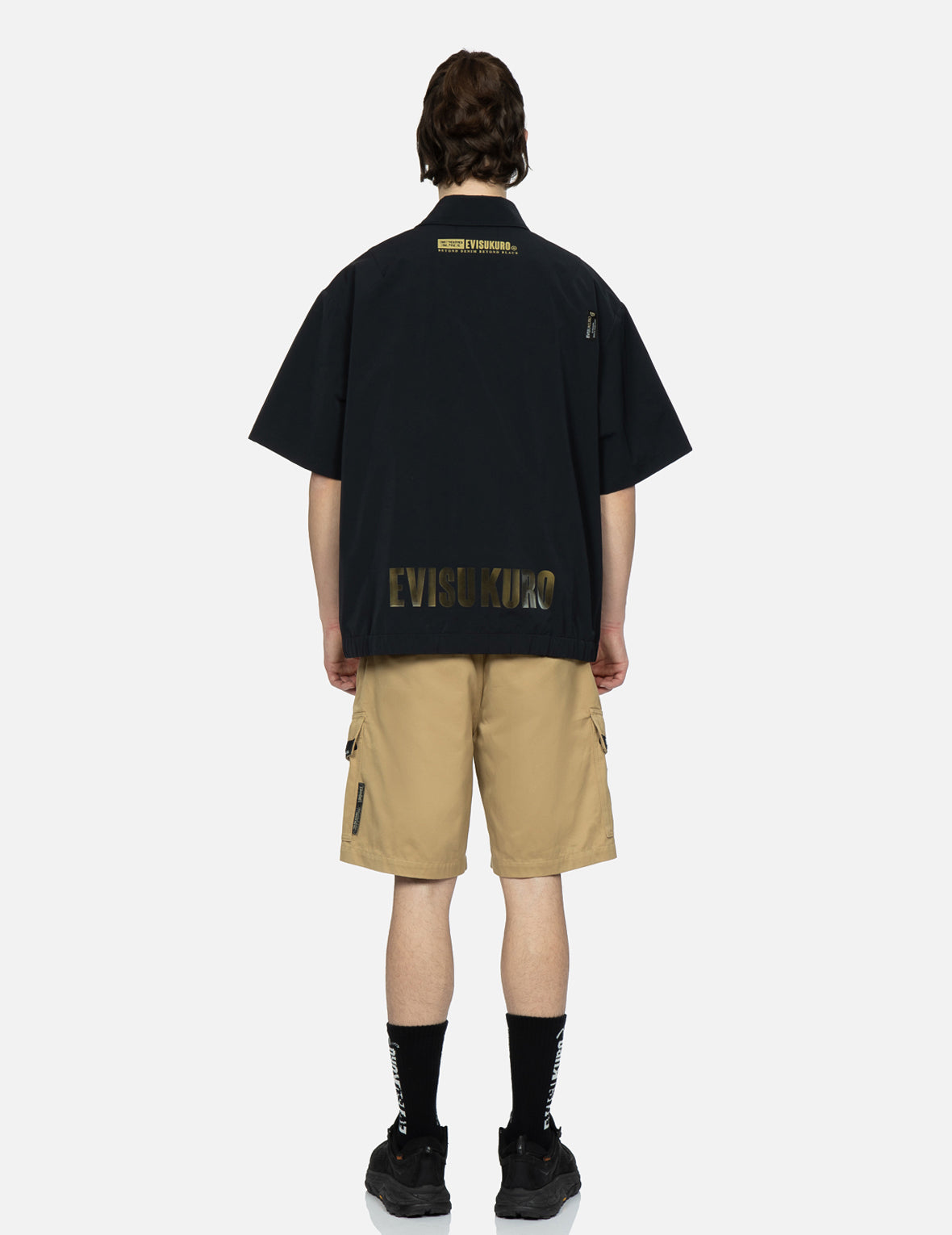 Logo Tape Patching Cargo Shorts