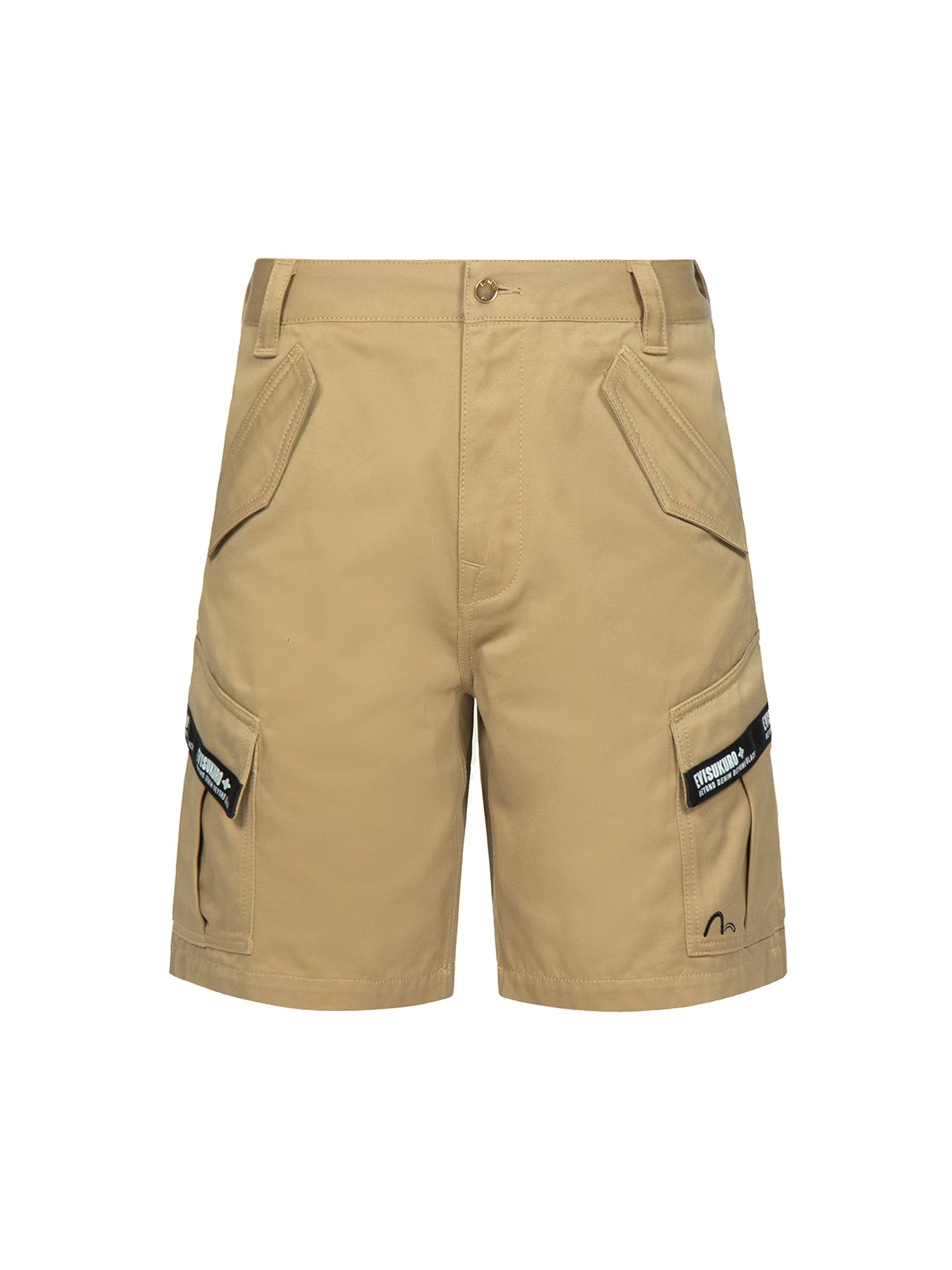 Logo Tape Patching Cargo Shorts