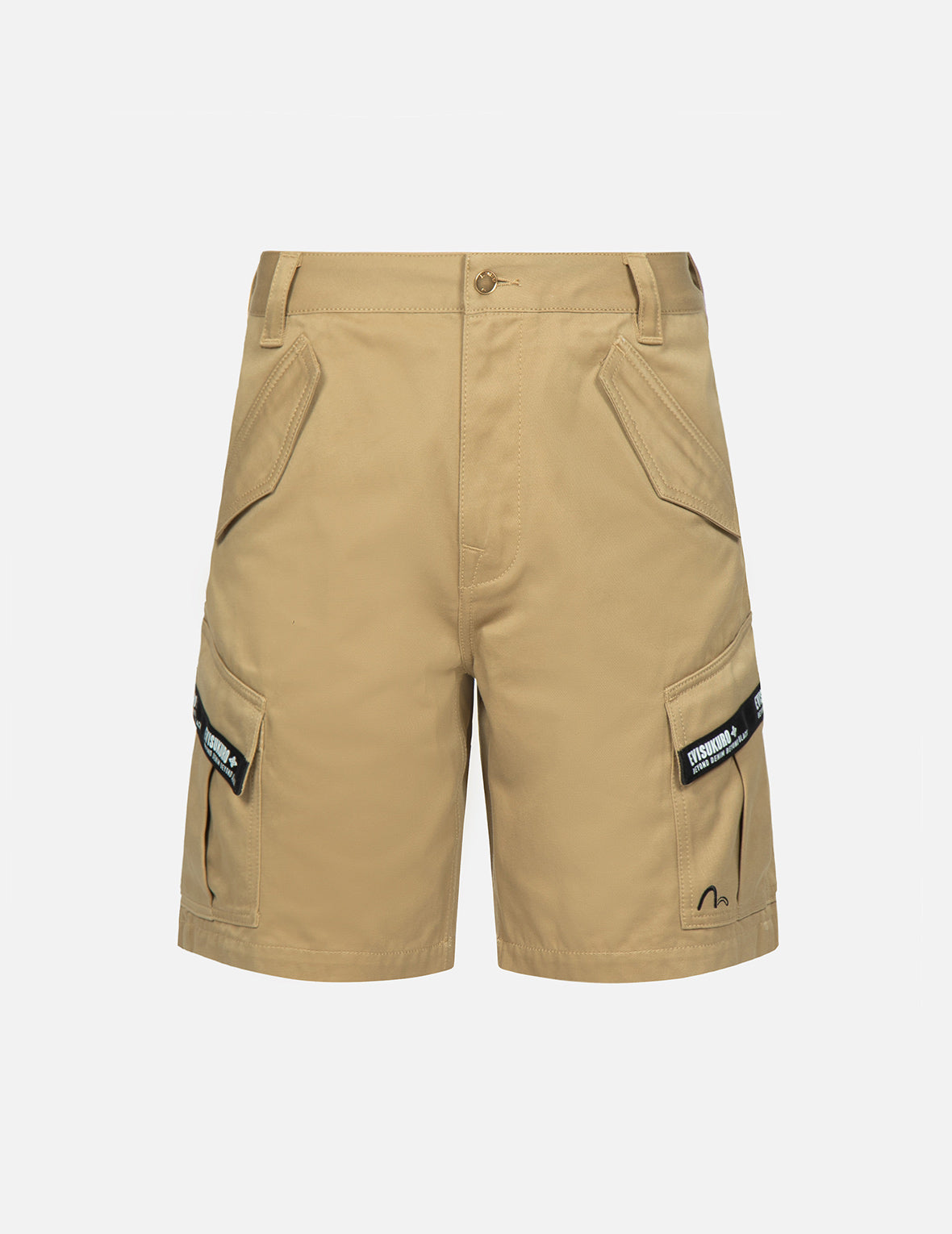 Logo Tape Patching Cargo Shorts