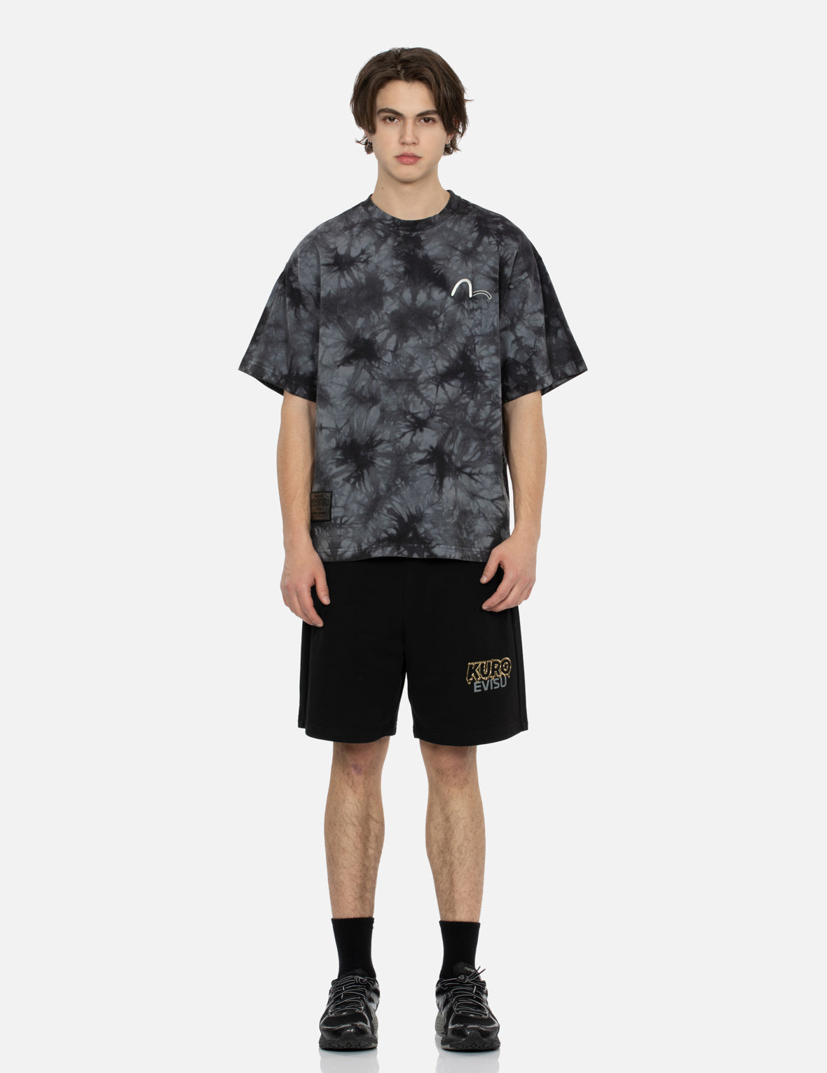 Tie-Dye with Seagull Embroidery Loose Fit T-Shirt