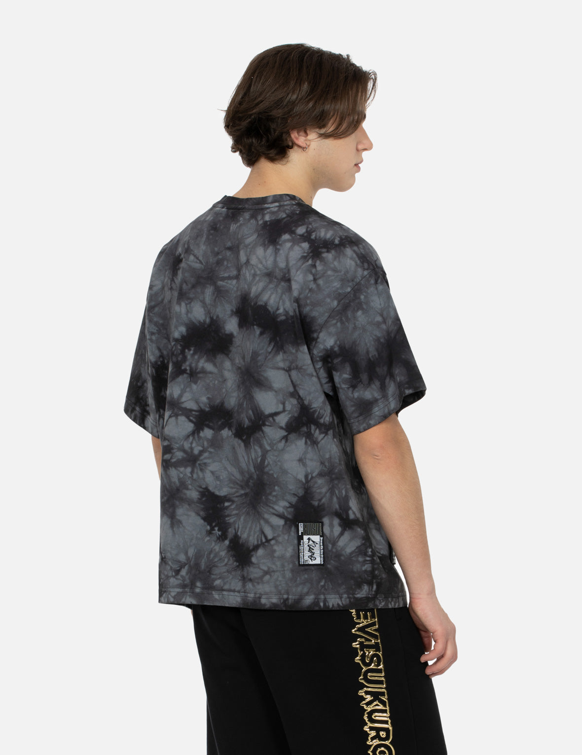 Tie-Dye with Seagull Embroidery Loose Fit T-Shirt
