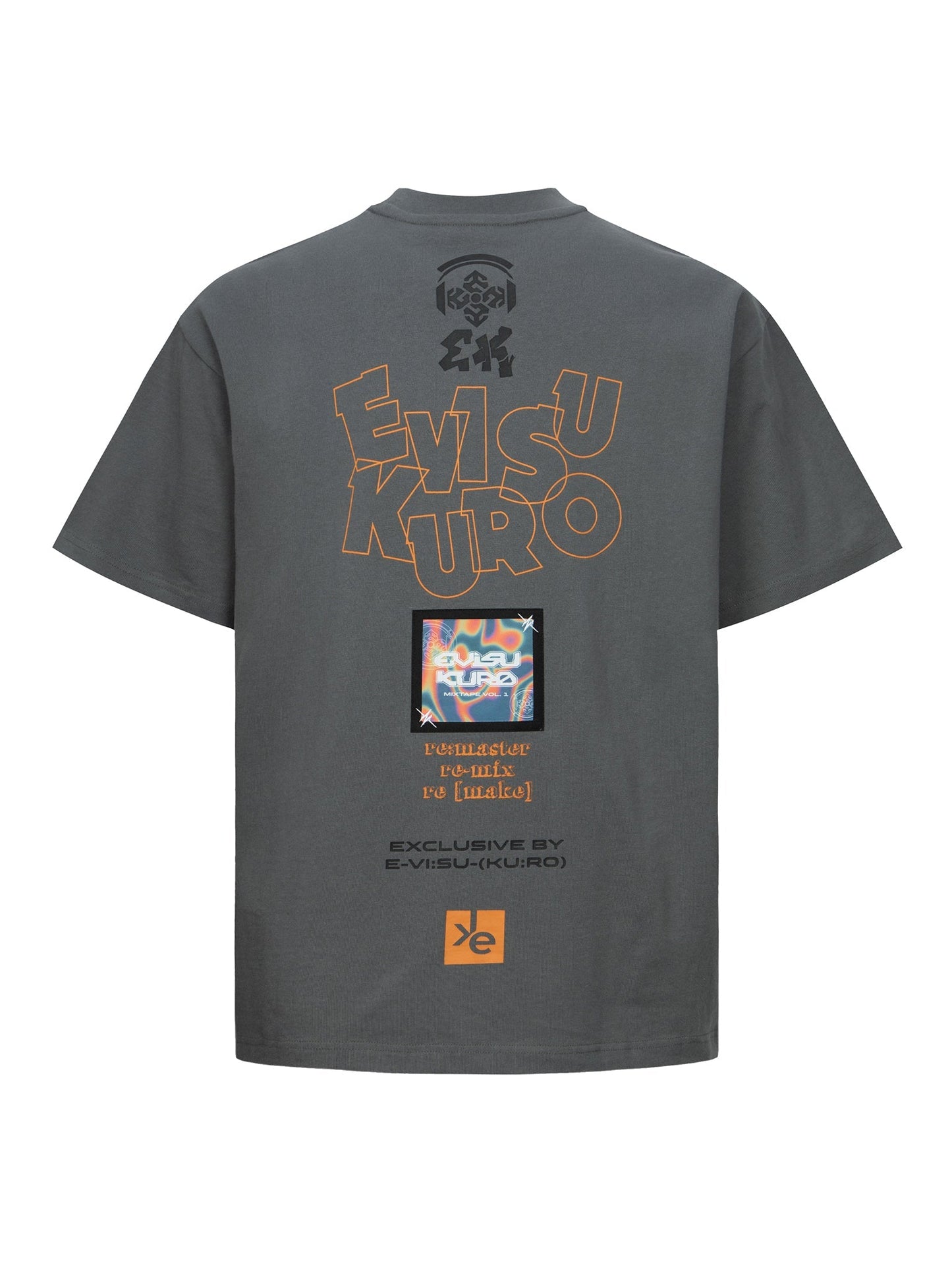 Seagull and Rainbow Gradient Pattern Print Relax Fit T-Shirt