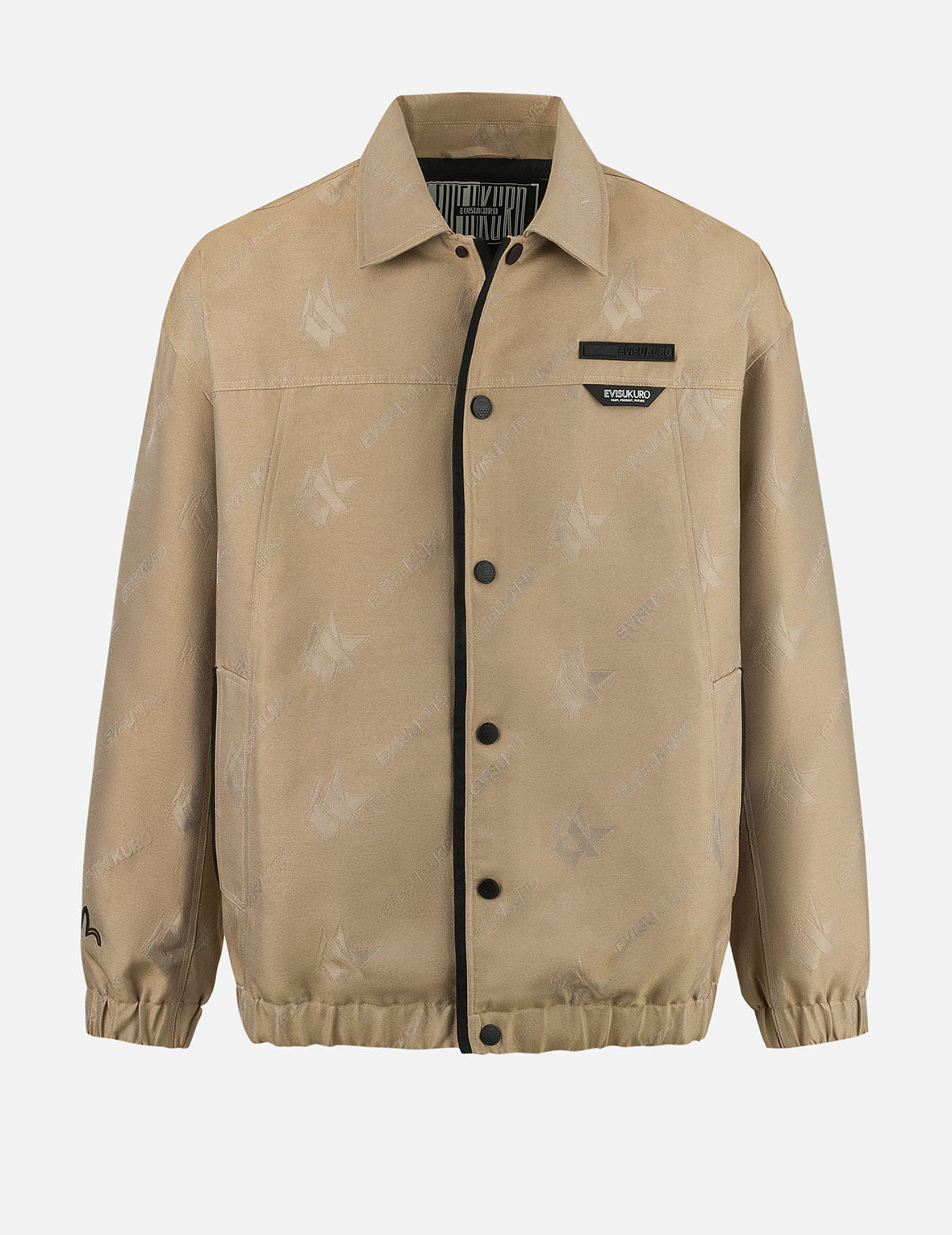 Monogram Logo Jacquard Oversized Coach Jacket