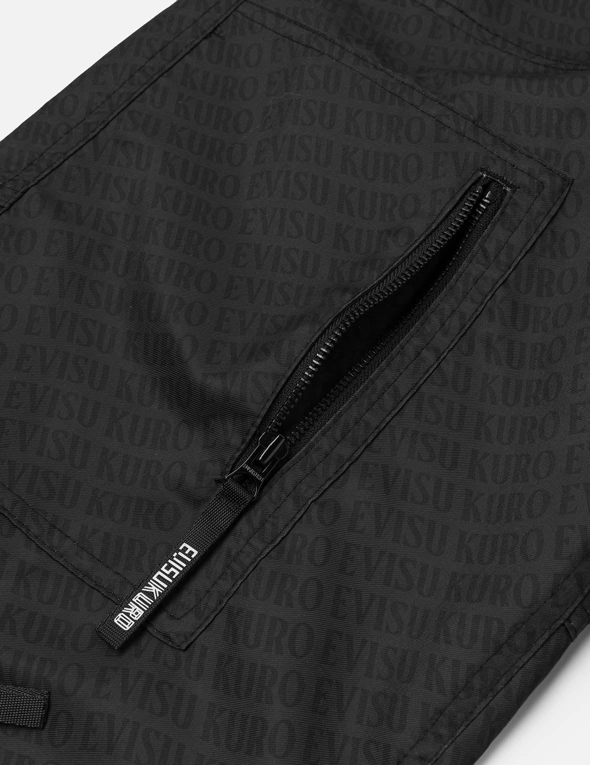 Allover Logo Print Loose Fit Cargo Pants