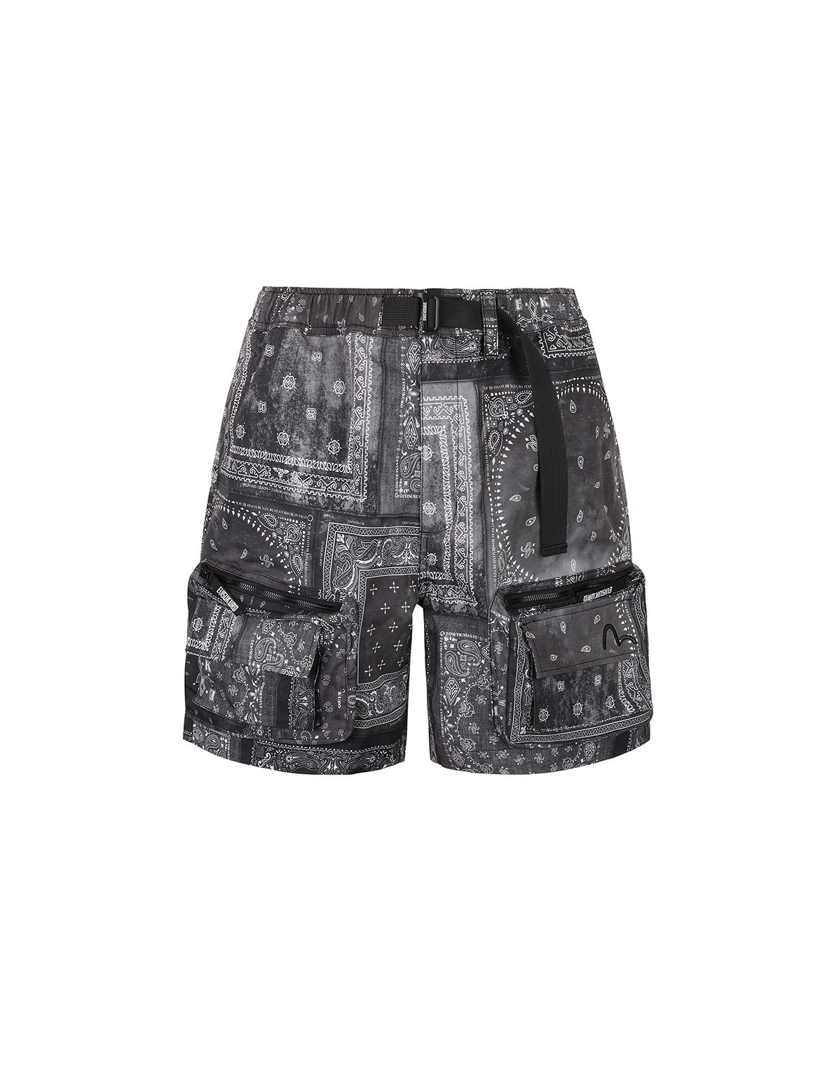 Allover Paisley Print Relax Fit Cargo Shorts