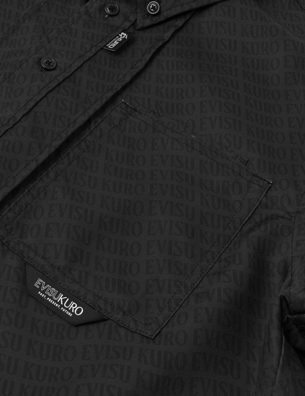 Allover Logo Print Loose Fit Short Sleeves Shirt