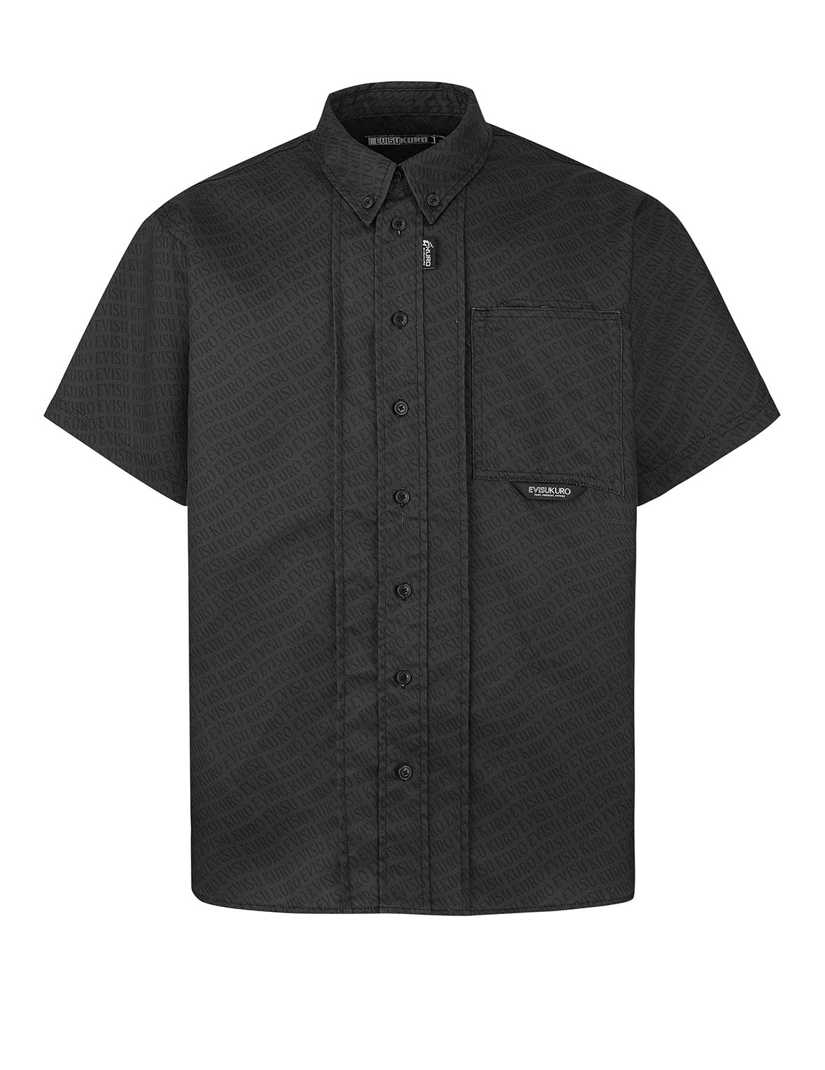 Allover Logo Print Loose Fit Short Sleeves Shirt