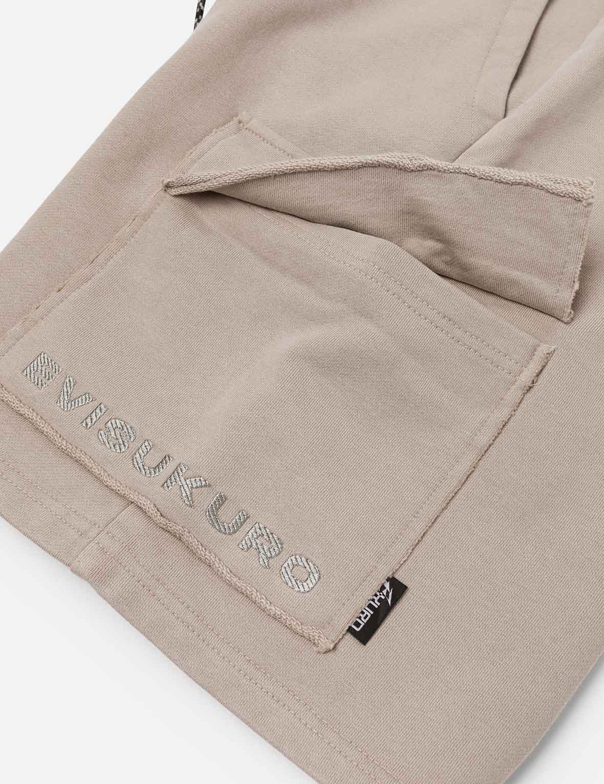 Seagull and Logo Embroidery Relax Fit Sun-Dried Finish Sweatshorts