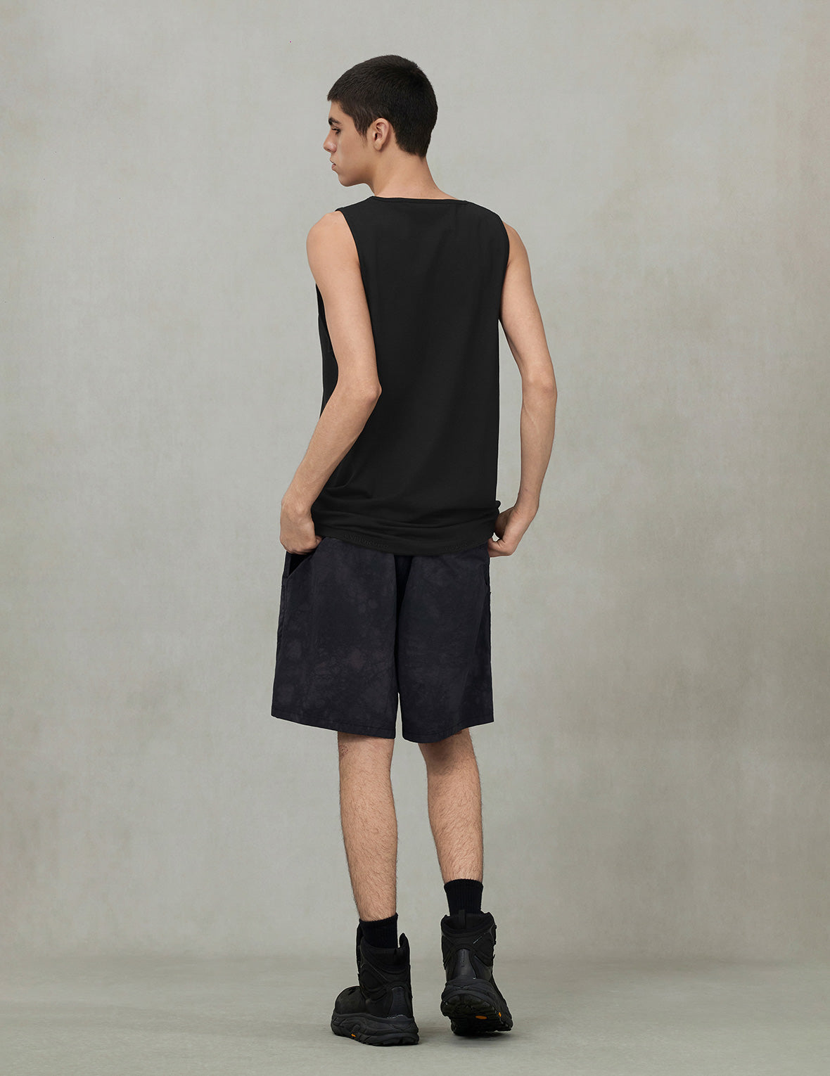 Logo and Seagull Embroidery Relax Fit Tank Top