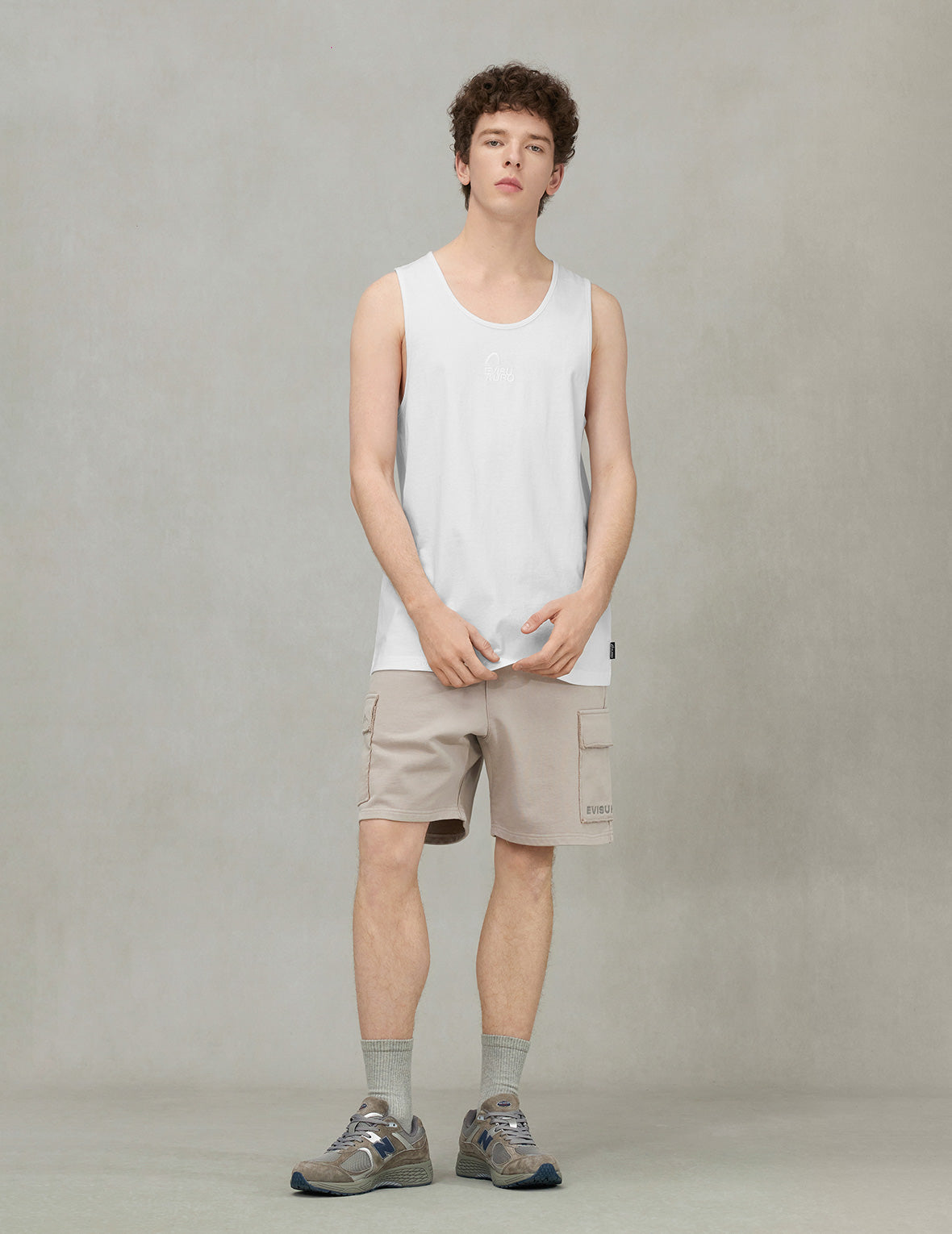 Logo and Seagull Embroidery Relax Fit Tank Top