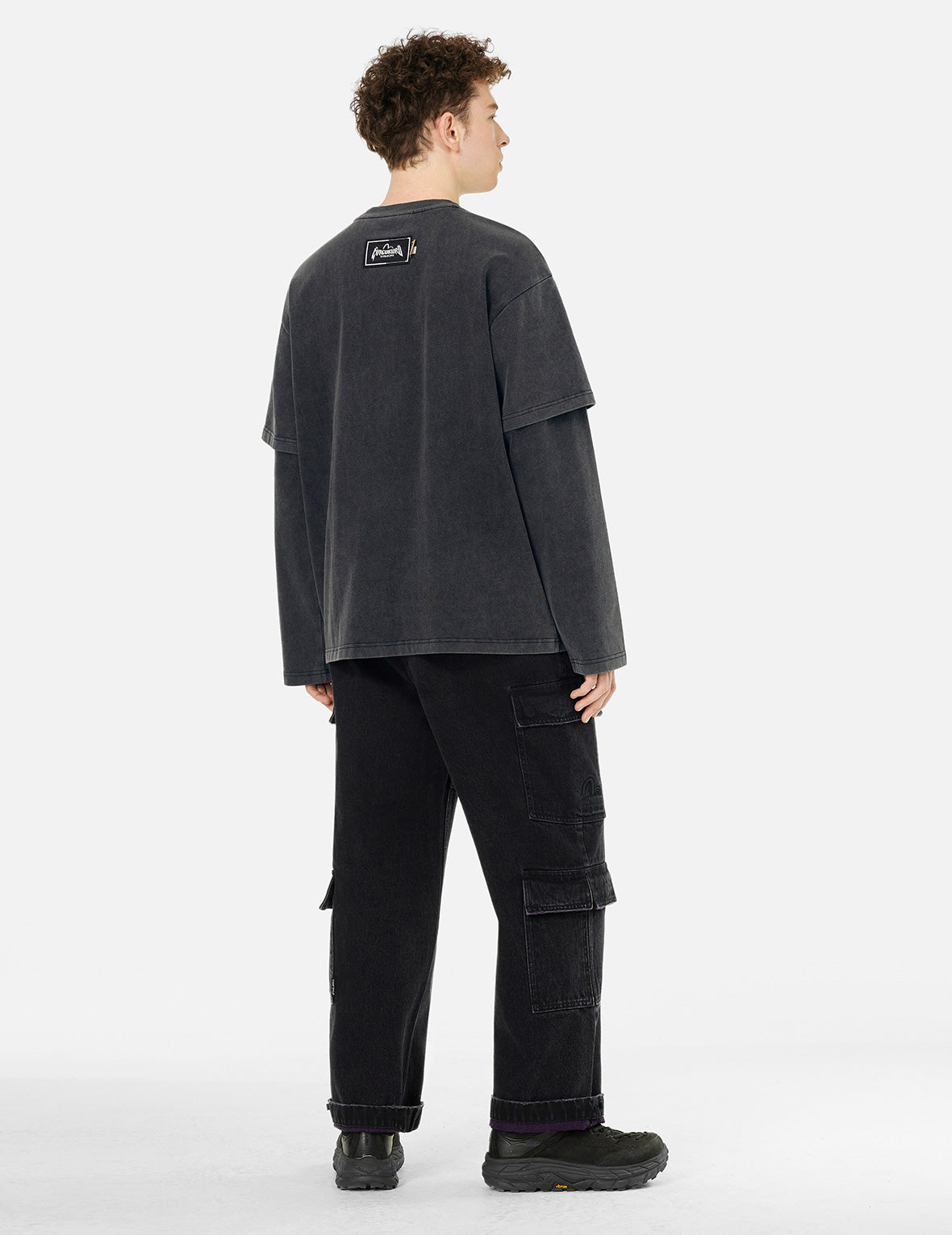 Heavy Washed Regular Fit 2-in-1 Long-Sleeve T-Shirt