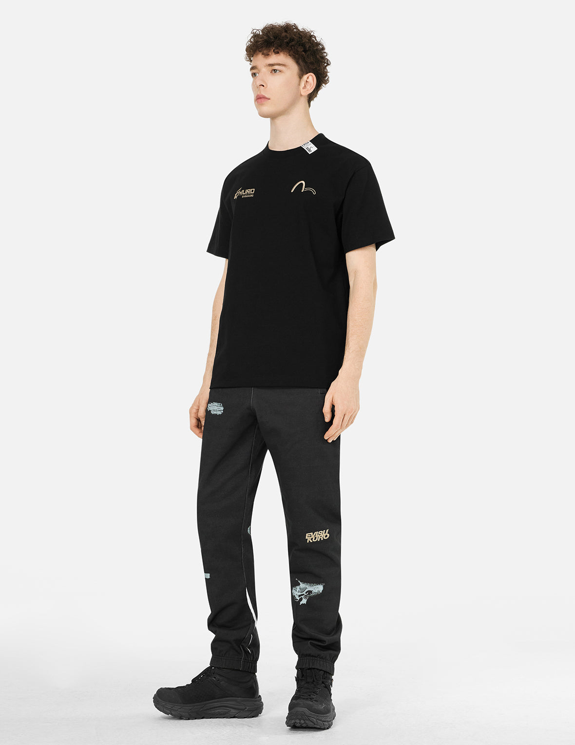 Seagull Embroidery and Logo Print Regular Fit T-shirt