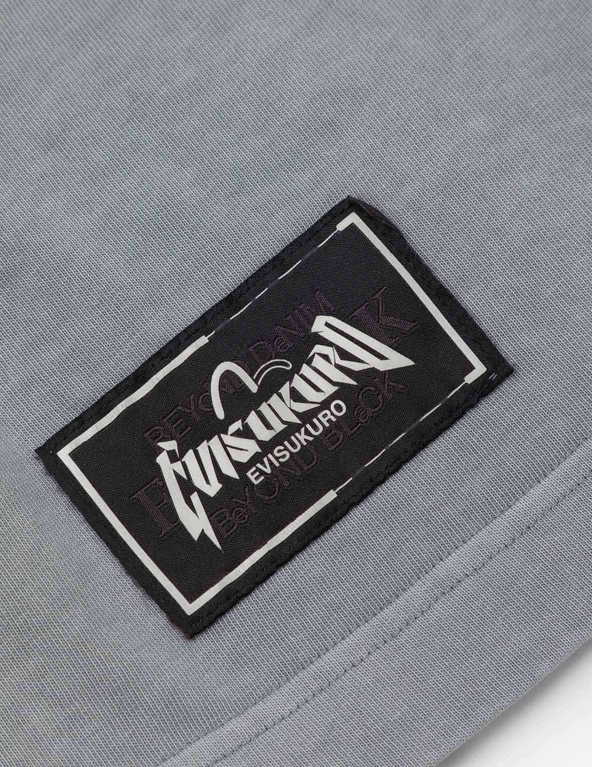 Seagull and Logo Embroidery Oversized Garment Dye T-Shirt